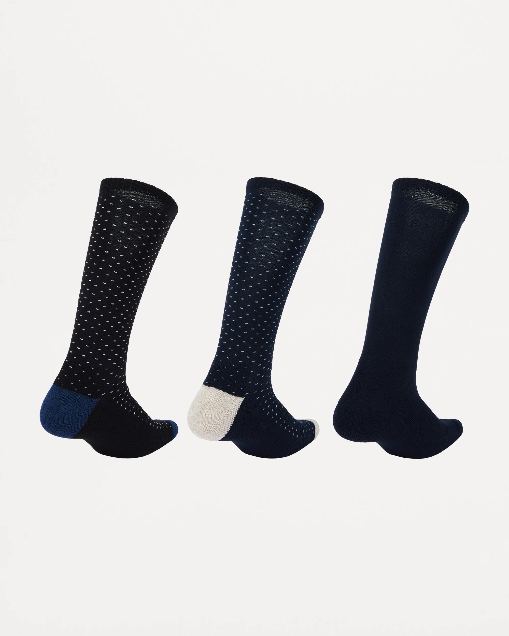 2 3 Pack Bamboo Business Socks Blu Dots, 2 of 3