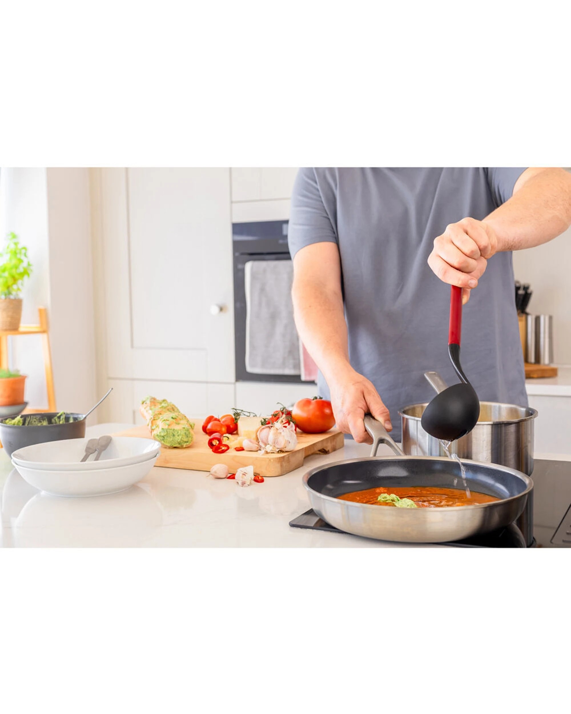 4 KitchenAid Classic Nylon Serving Ladle 2PK Heat Resistant Ergonomic Handle - Red, 4 of 6