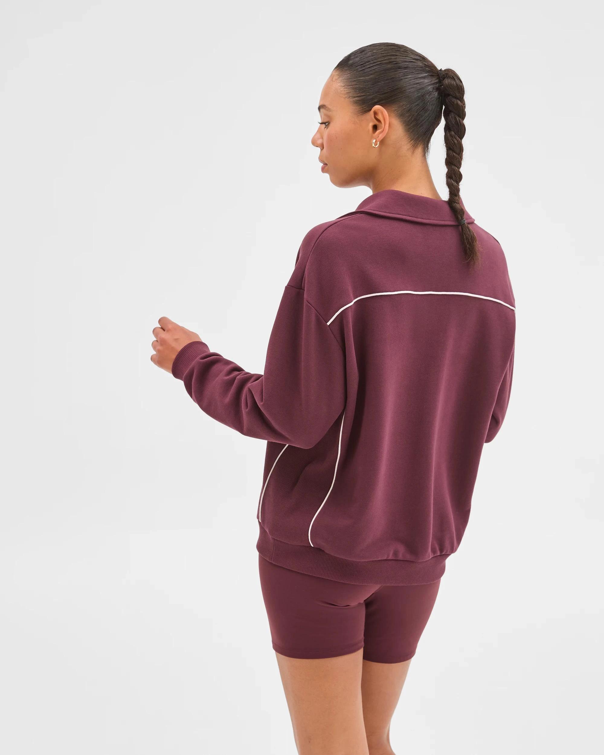4 Target Active Active Australian Cotton Blend Rugby Polo Jumper WINE/MIST, 4 of 6
