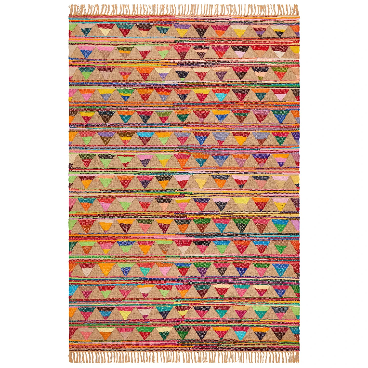 2 Common Ground Rugs Solace Bunting 270x180cm - Large Handwoven Jute Floor Rug - Natural, 2 of 7