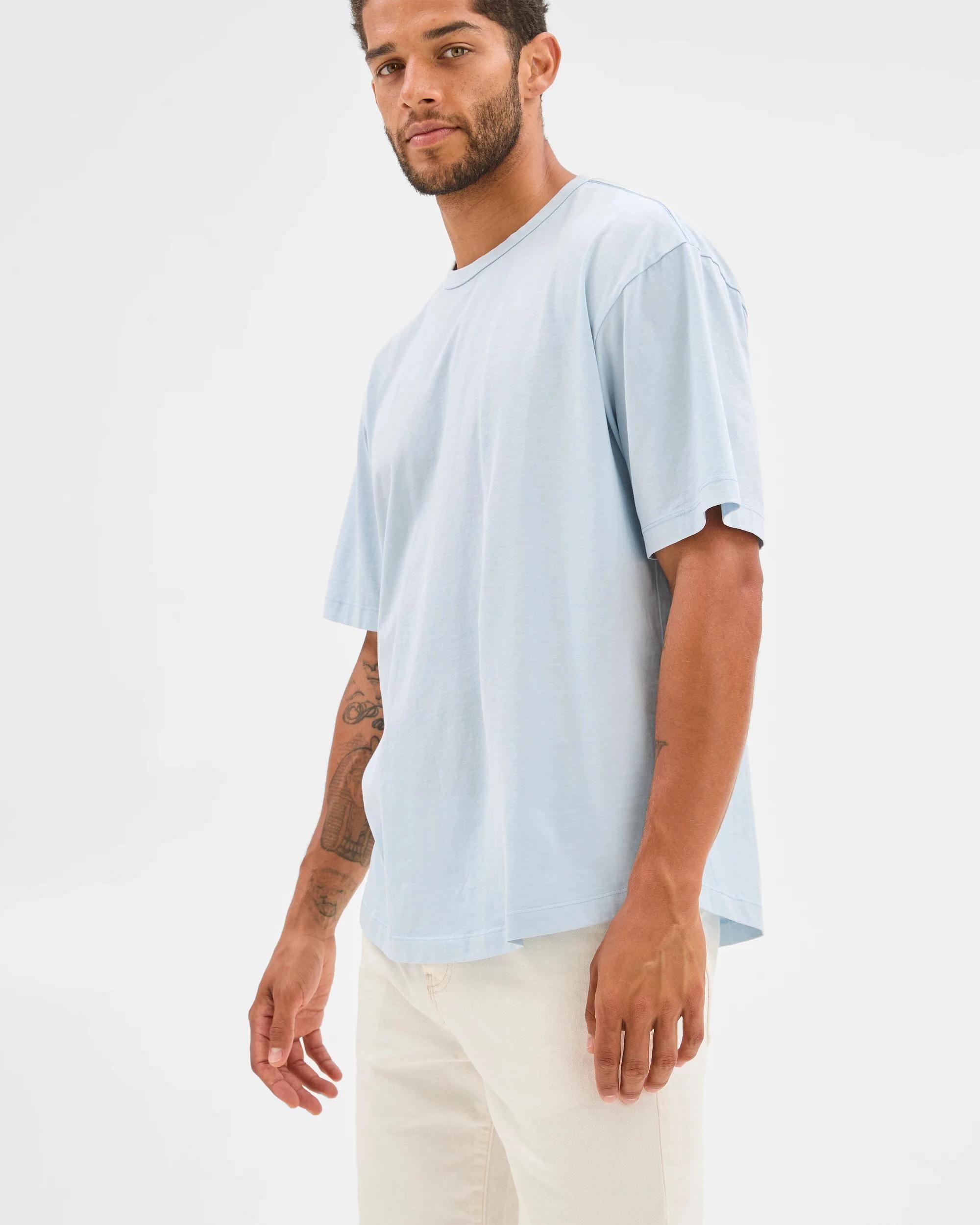 2 Target Man Australian Cotton Oversized T-Shirt LIGHT BLUE, 2 of 5