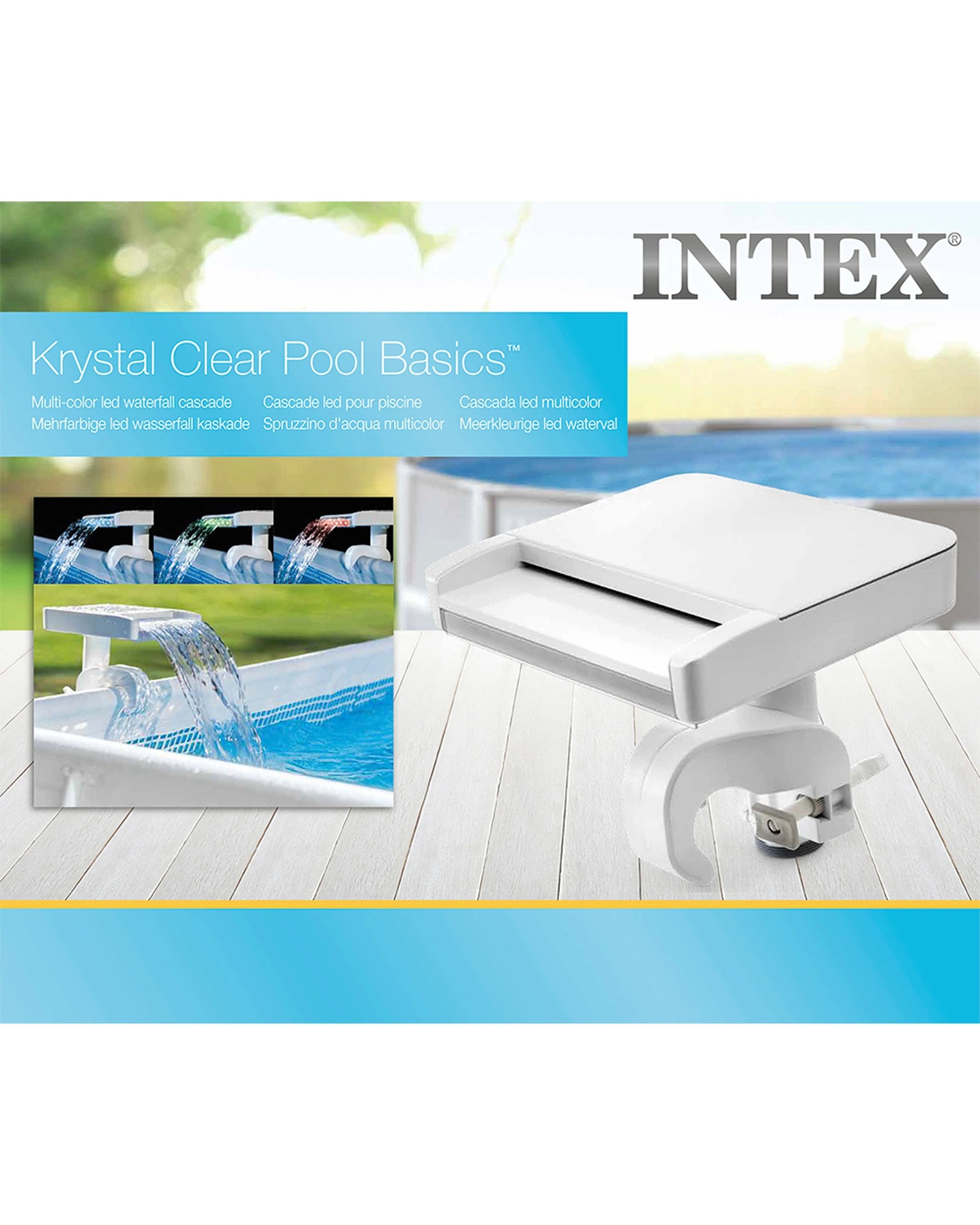 8 IntexColor Led Above Ground Waterfall Cascade - Beige, 8 of 8