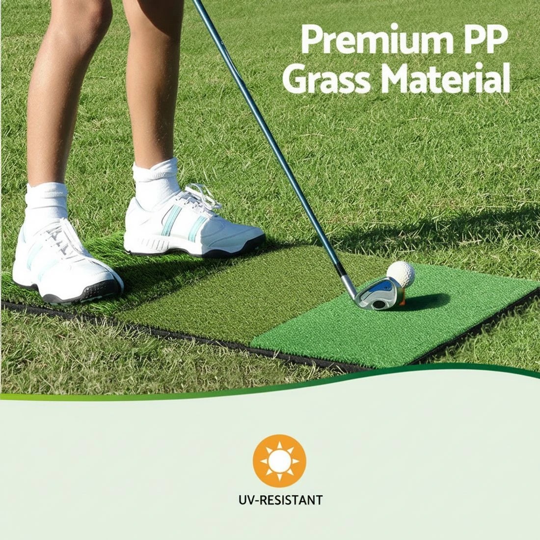 4 Everfit Golf Hitting Mat Portable Driving Range Practice Training Aid 3 in 1 - Green, 4 of 6