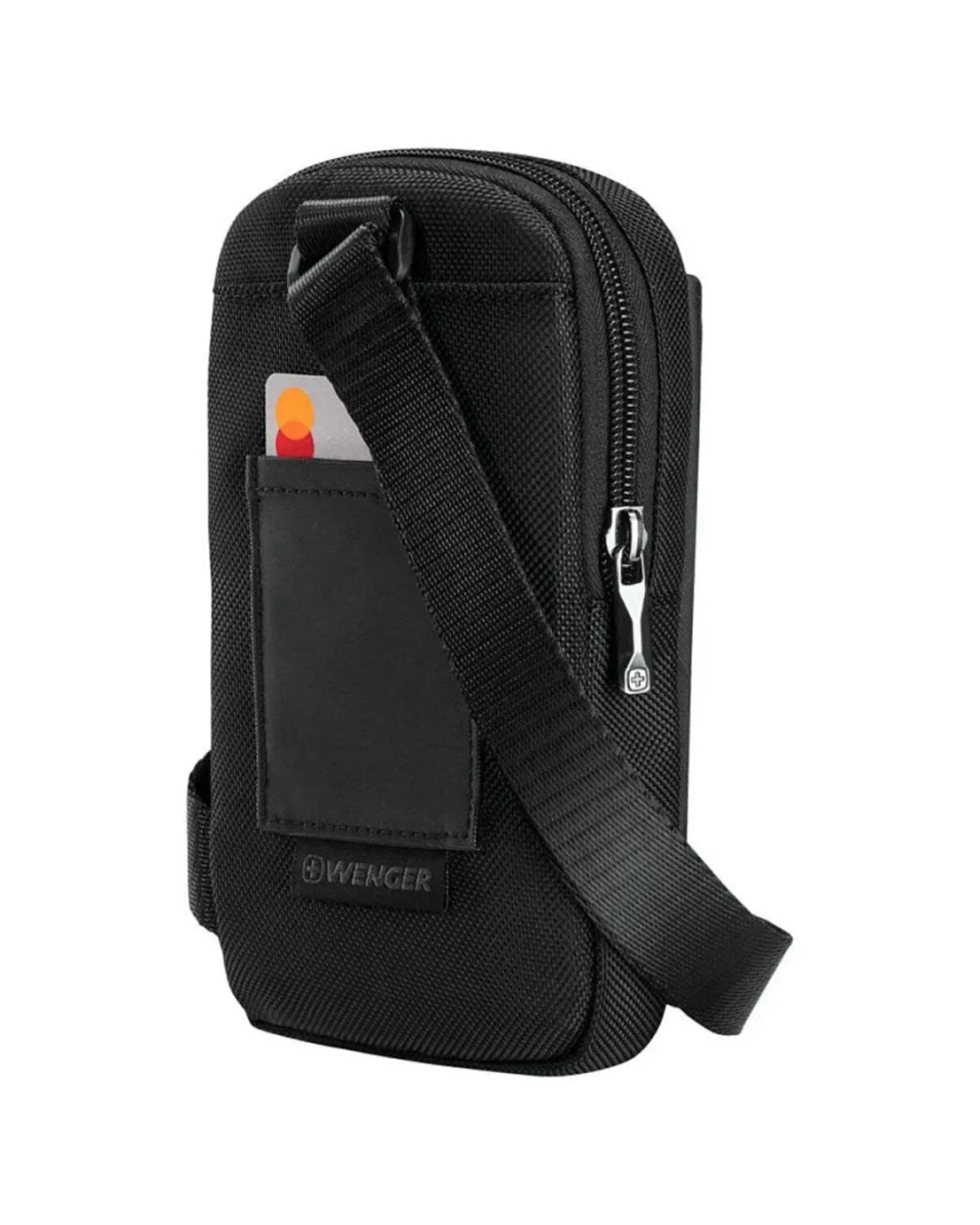 4 Wenger XE Crossbody Monosling Bag With RFID Protection Recycled PET - Black, 4 of 4