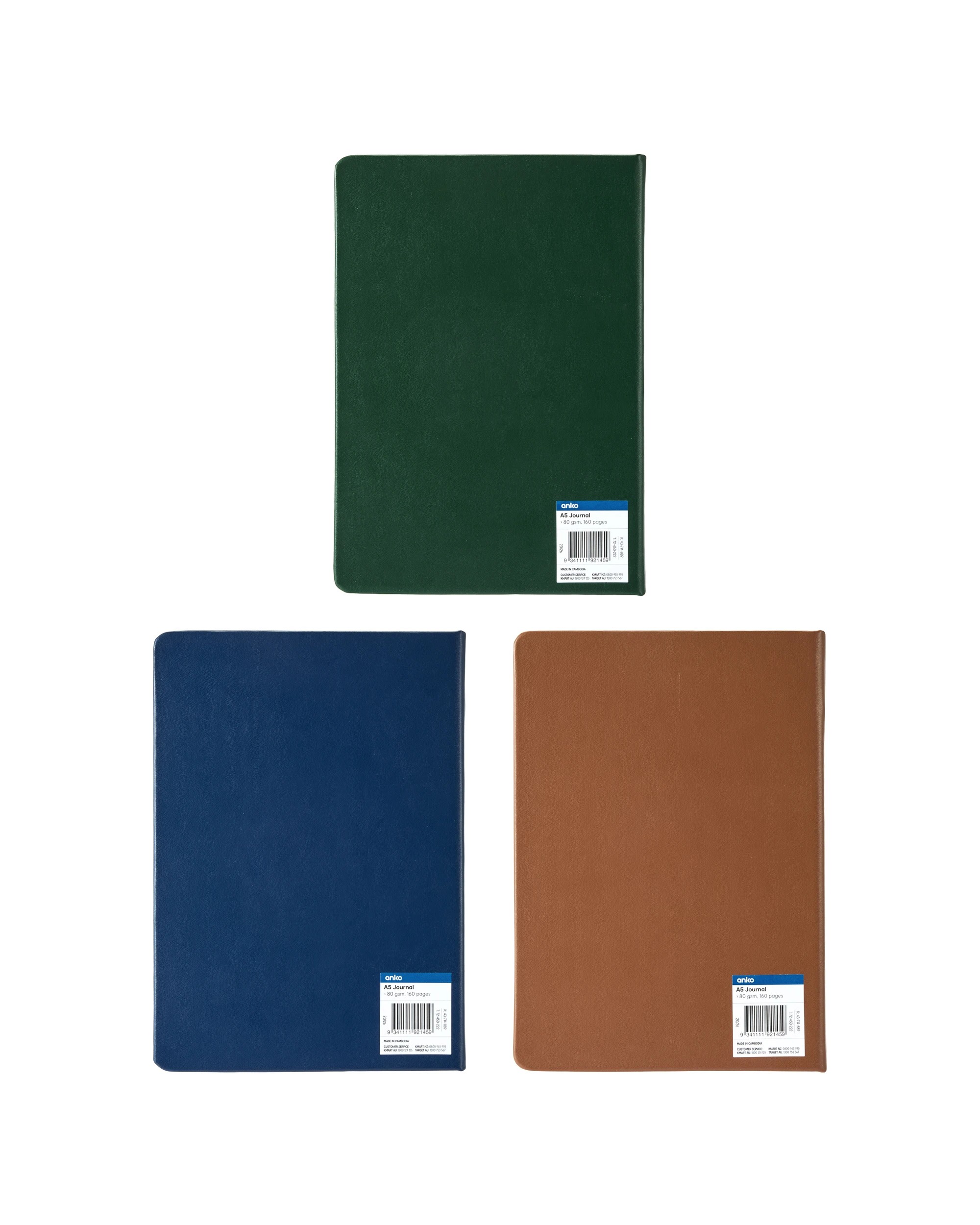 5 A5 Journal Hard Cover 80gsm 80 Pages - Assorted, 5 of 5