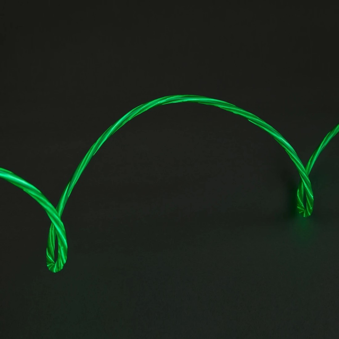 4 USB-A to USB-C Light Up Cable - Green, 4 of 5