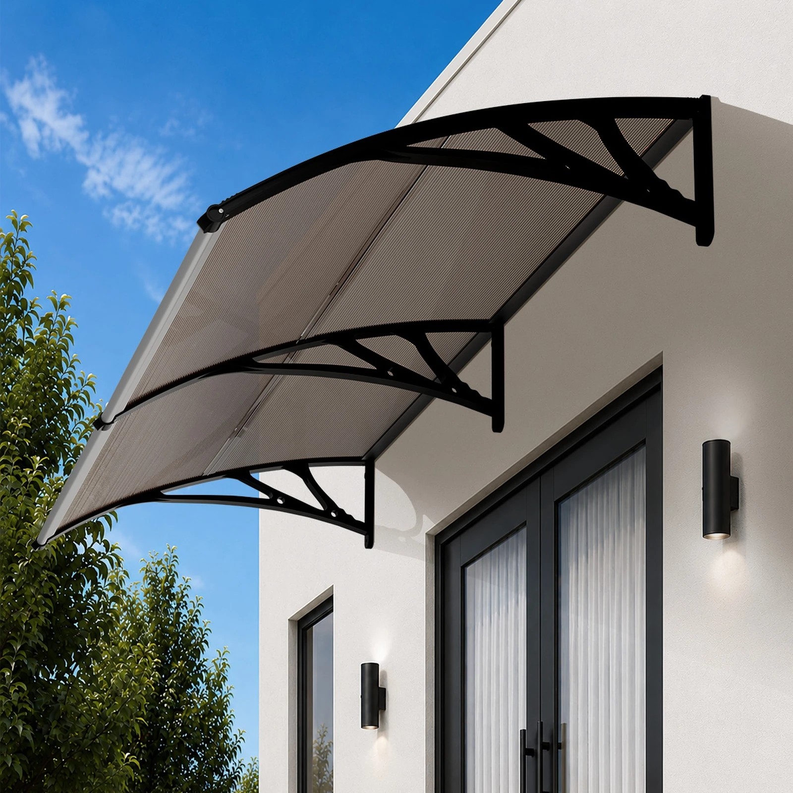 5 Livsip Window Door Awning Canopy Outdoor Patio Rain Cover Sun Shield 1.17mx3m - Brown, 5 of 8