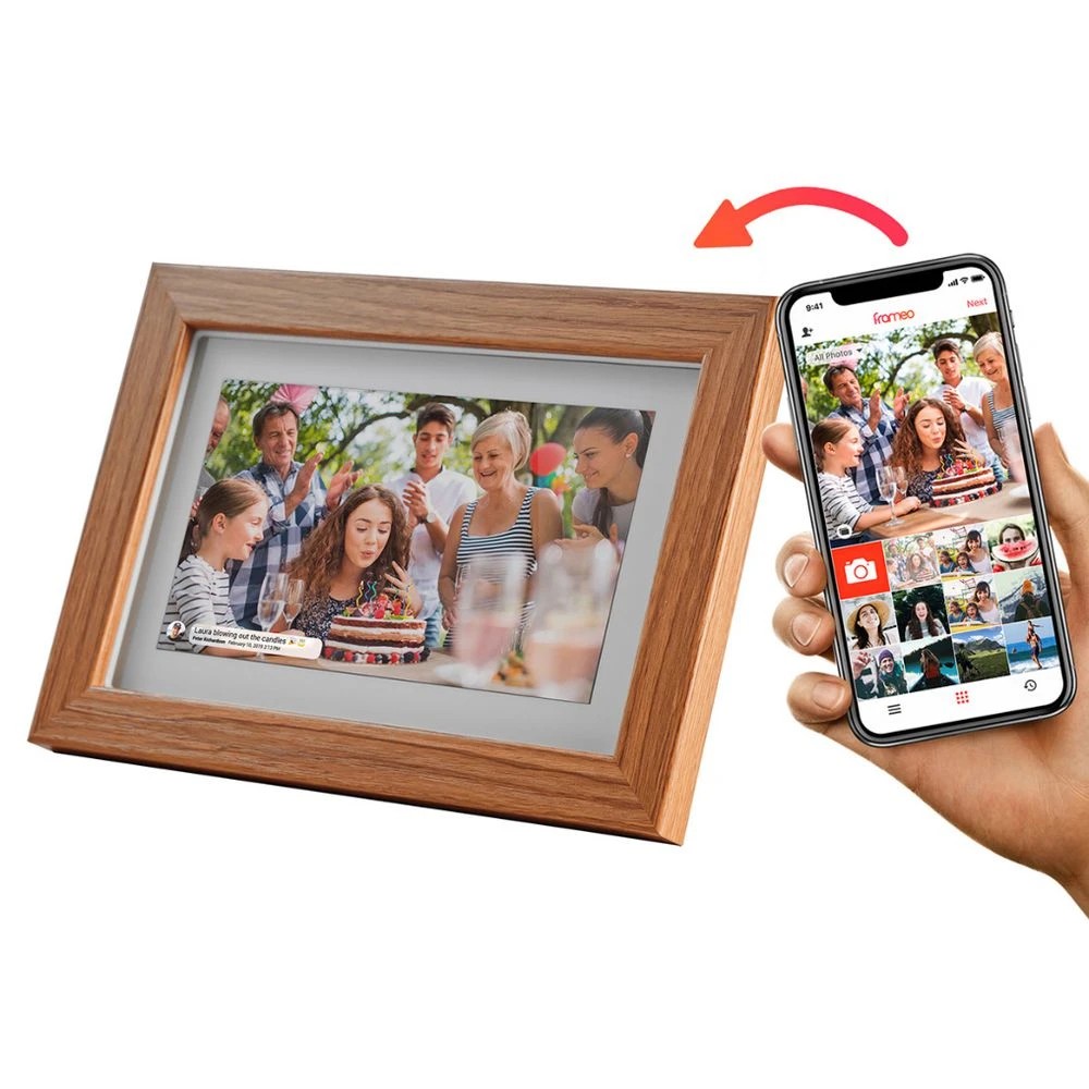 3 Jackson Frameo 7" Smart Photo Frame 16GB Oak, 3 of 4