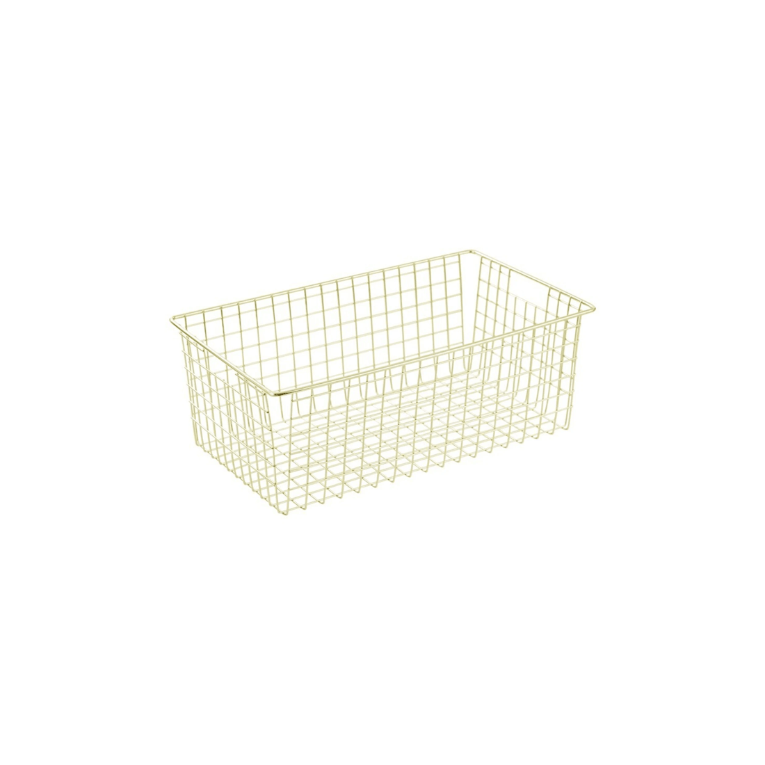 1 Boxsweden 40x15cm Wire Storage Basket Kitchen Bathroom Organiser Container
 - Gold, 1 of 4
