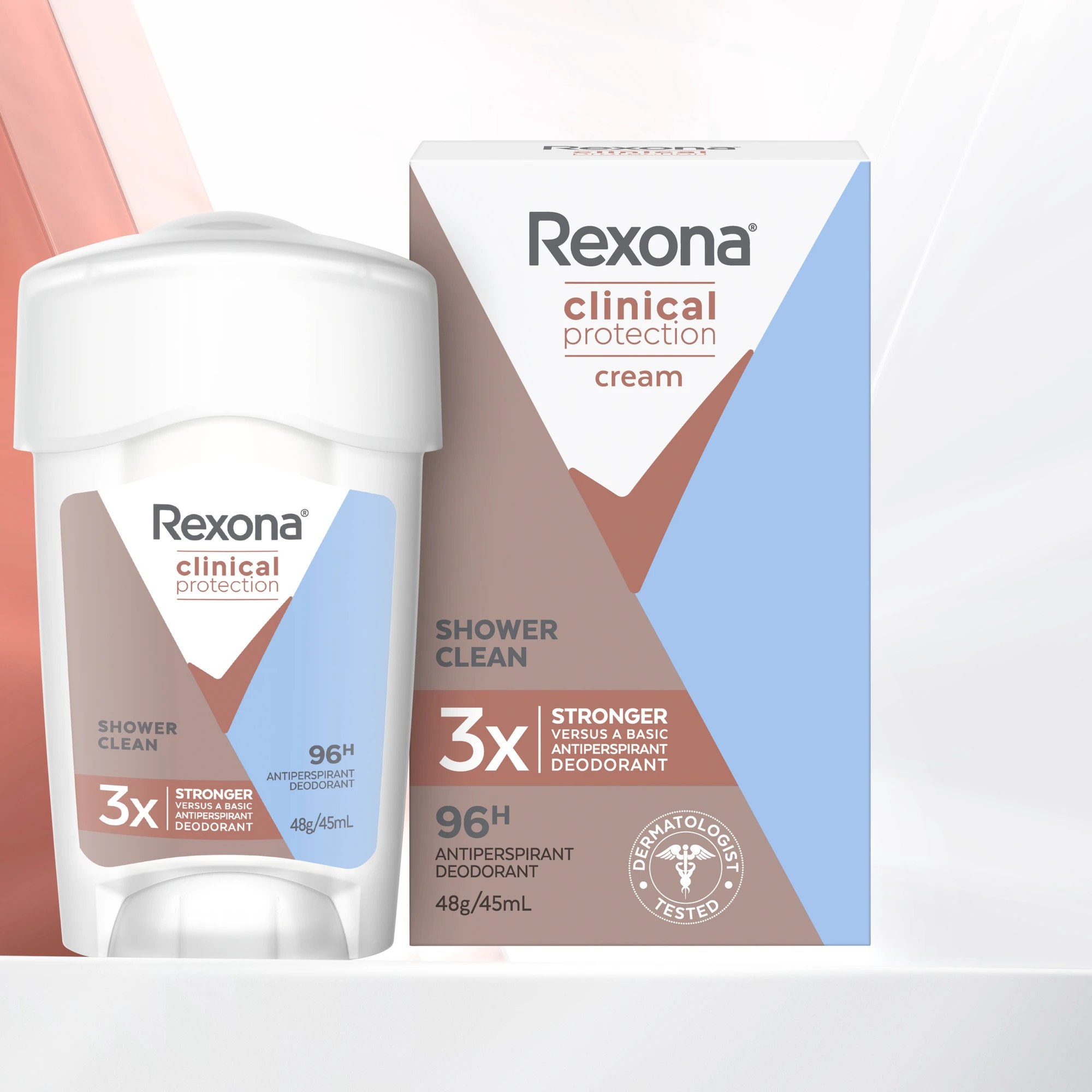 6 Rexona Shower Clean Clinical Protection Antiperspirant 45ml, 6 of 10