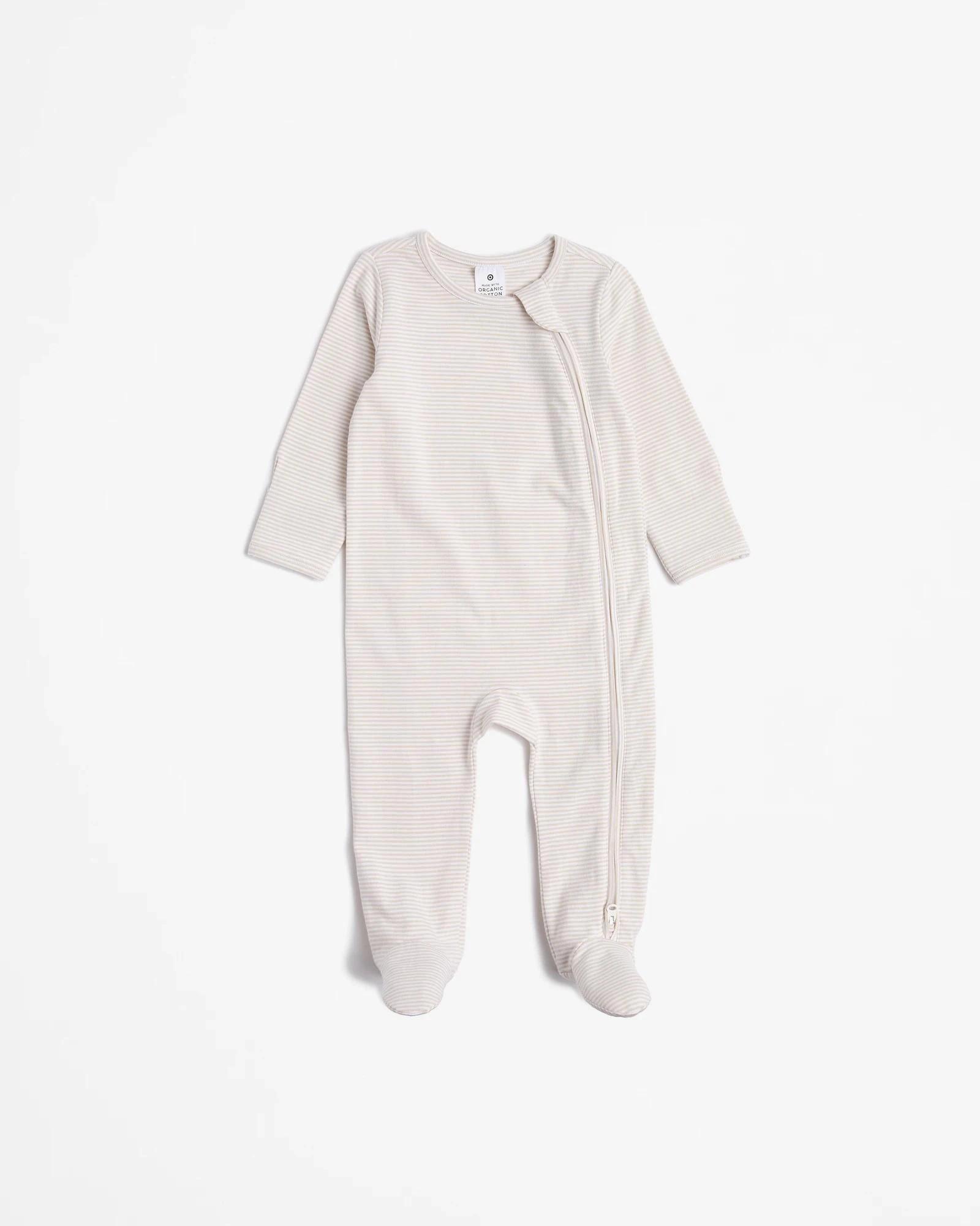 2 Target Baby Baby Organic Cotton Print Zip Coveralls 3 Pack OYSTER GRAY, 2 of 5