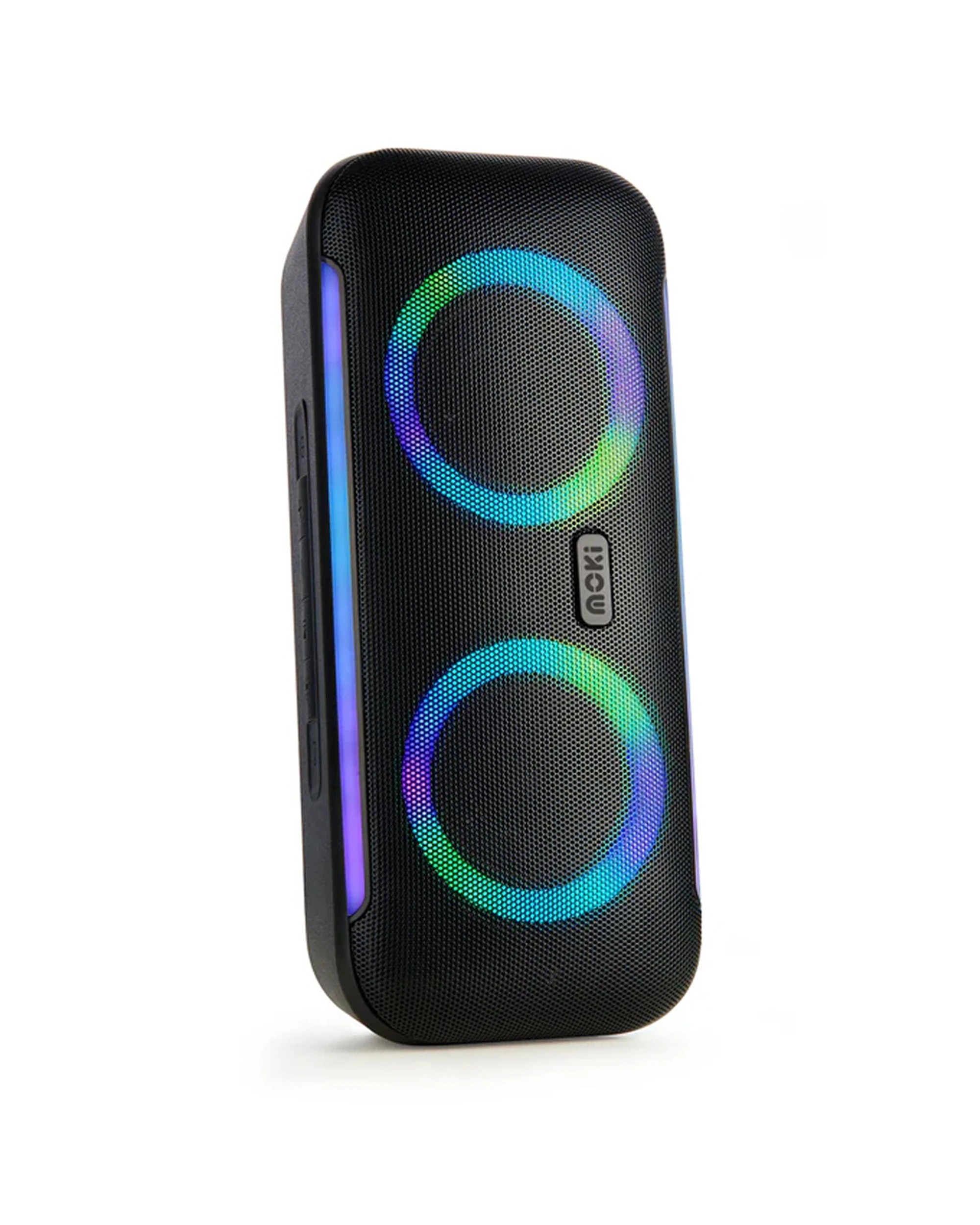 3 Moki Pro Block Party TWS Bluetooth Wireless Speaker LED Modes Super Bass IP - Black, 3 of 5
