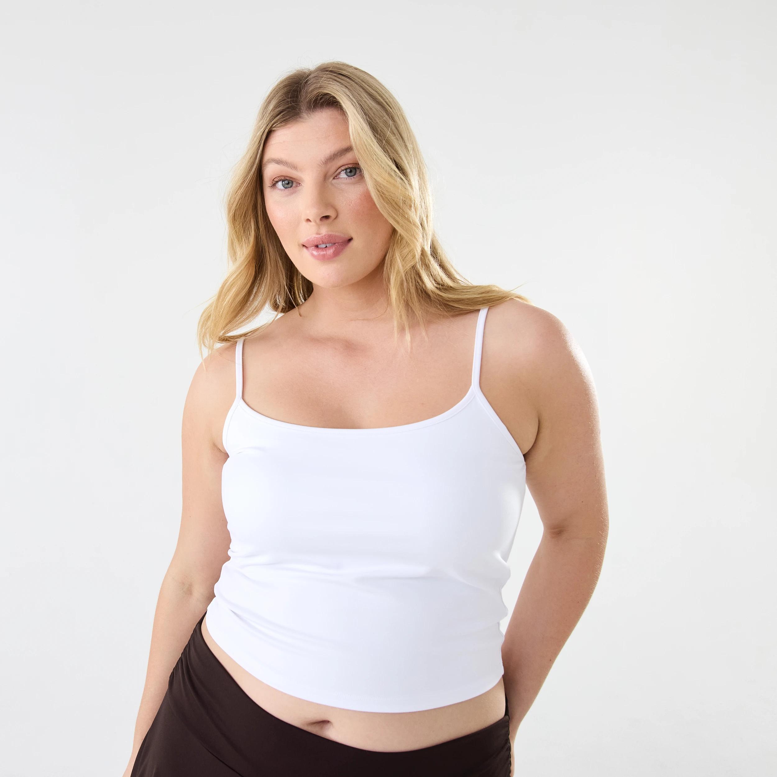 3 Contour Shelf Cami White, 3 of 8