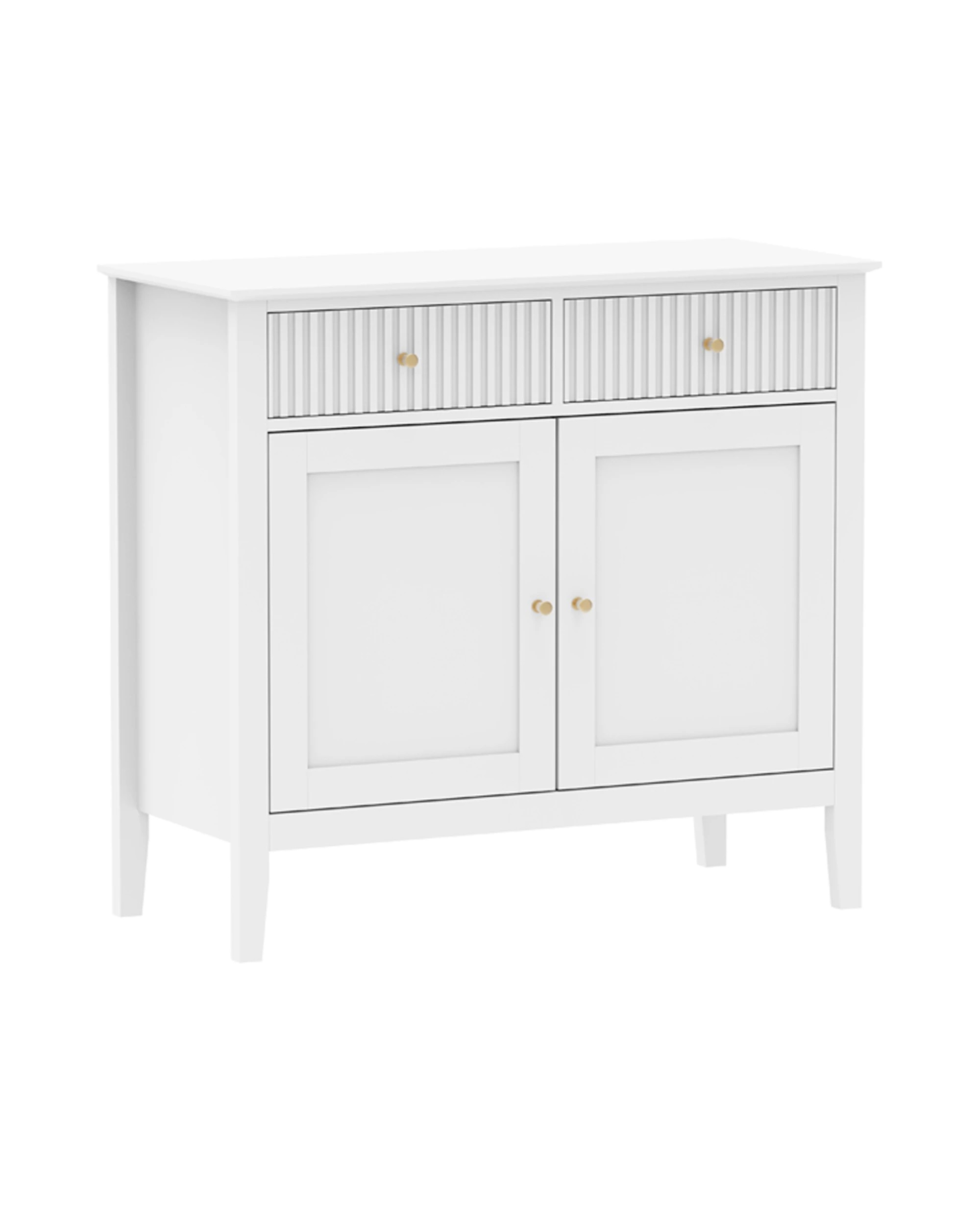5 Alpine Bay Zara Fluted Buffet Cabinet 2 Door - White, 5 of 9