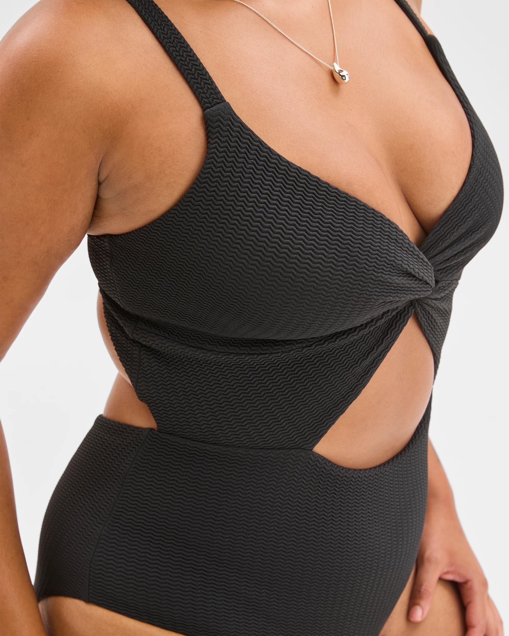 10 Target Woman Shape Your Body Resort Twist Front Crinkle One Piece Swimsuit BLACK, 10 of 10