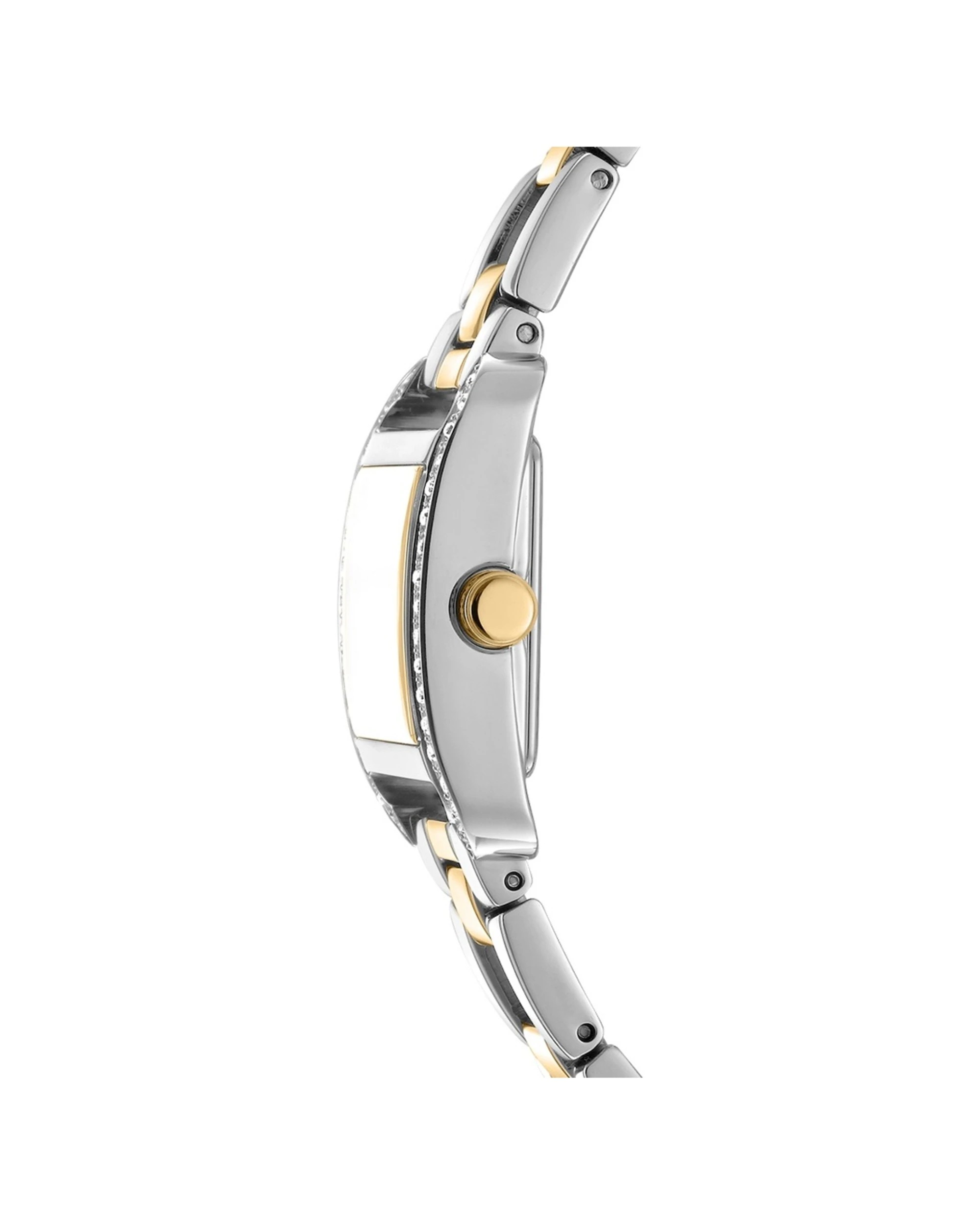 3 DKNY Mini Women's Gold Silver Two-Tone Watch Green Dial 21x27mm With Bracelet 19cm+1cm, 3 of 4