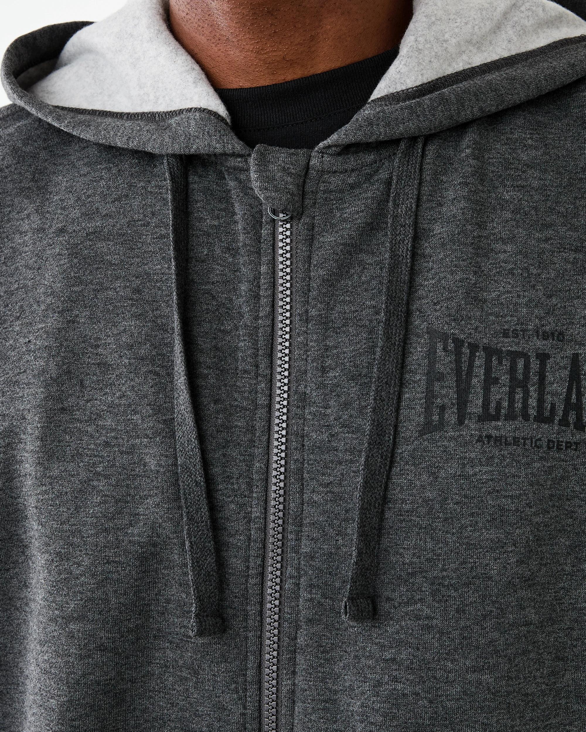 5 Everlast Mens Zip Through Hoodie Char Marle, 5 of 8