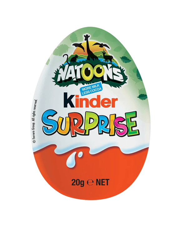 Kinder Surprise Milk Chocolate Egg White with Toy 20g