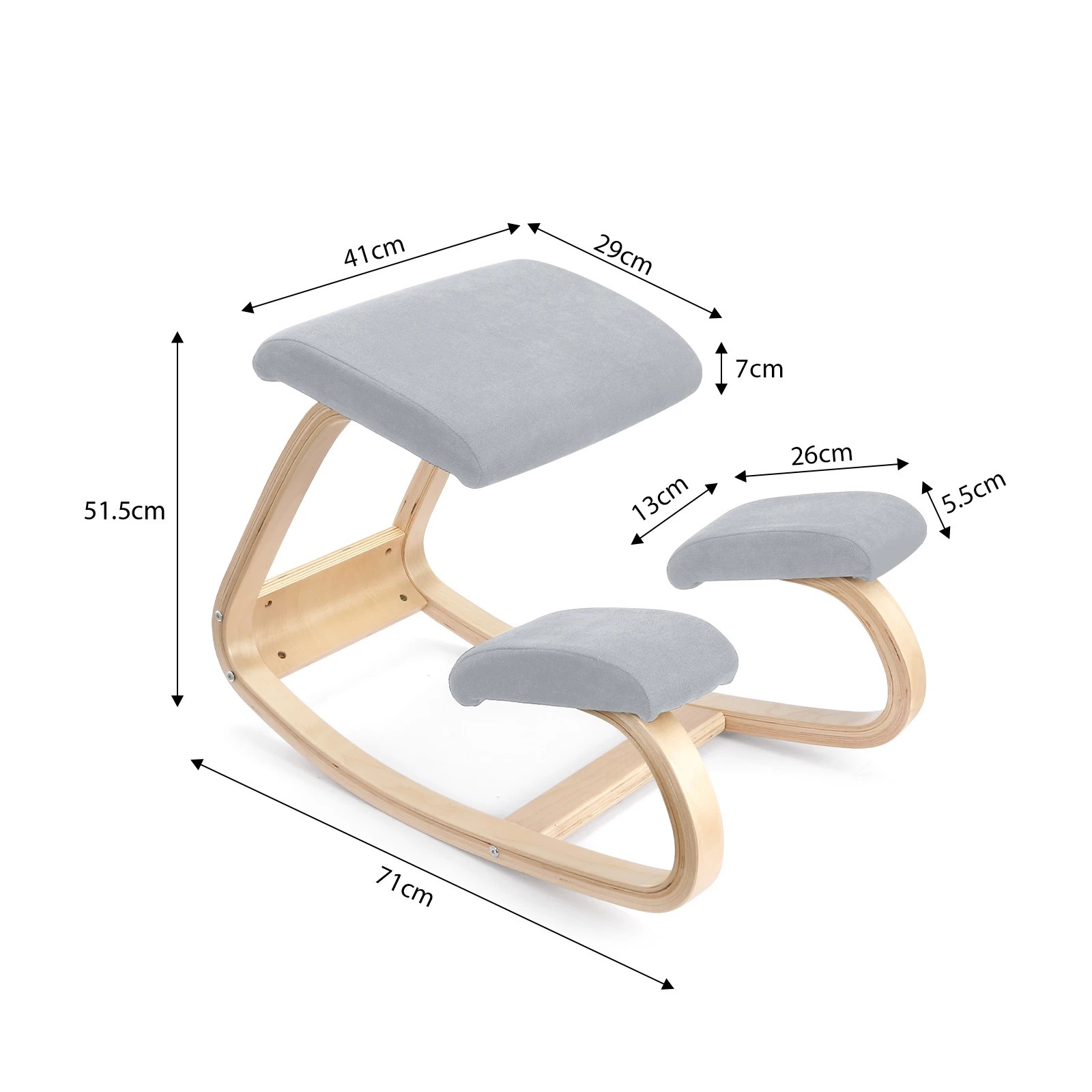4 NEADER Ergonomic Kneeling Chair Office Home Desk Rocking Stool, 4 of 6