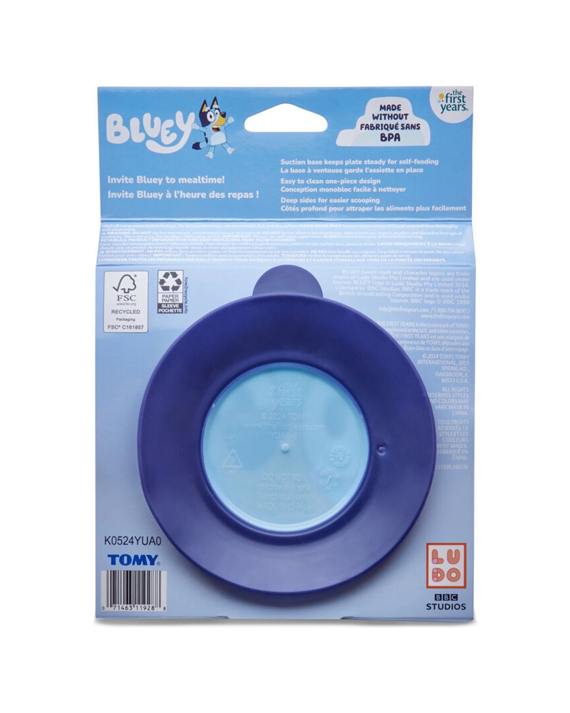 3 The First Years Bluey Character Children's Bowl with Suction Base BPA Free 4PK - Blue, 3 of 7