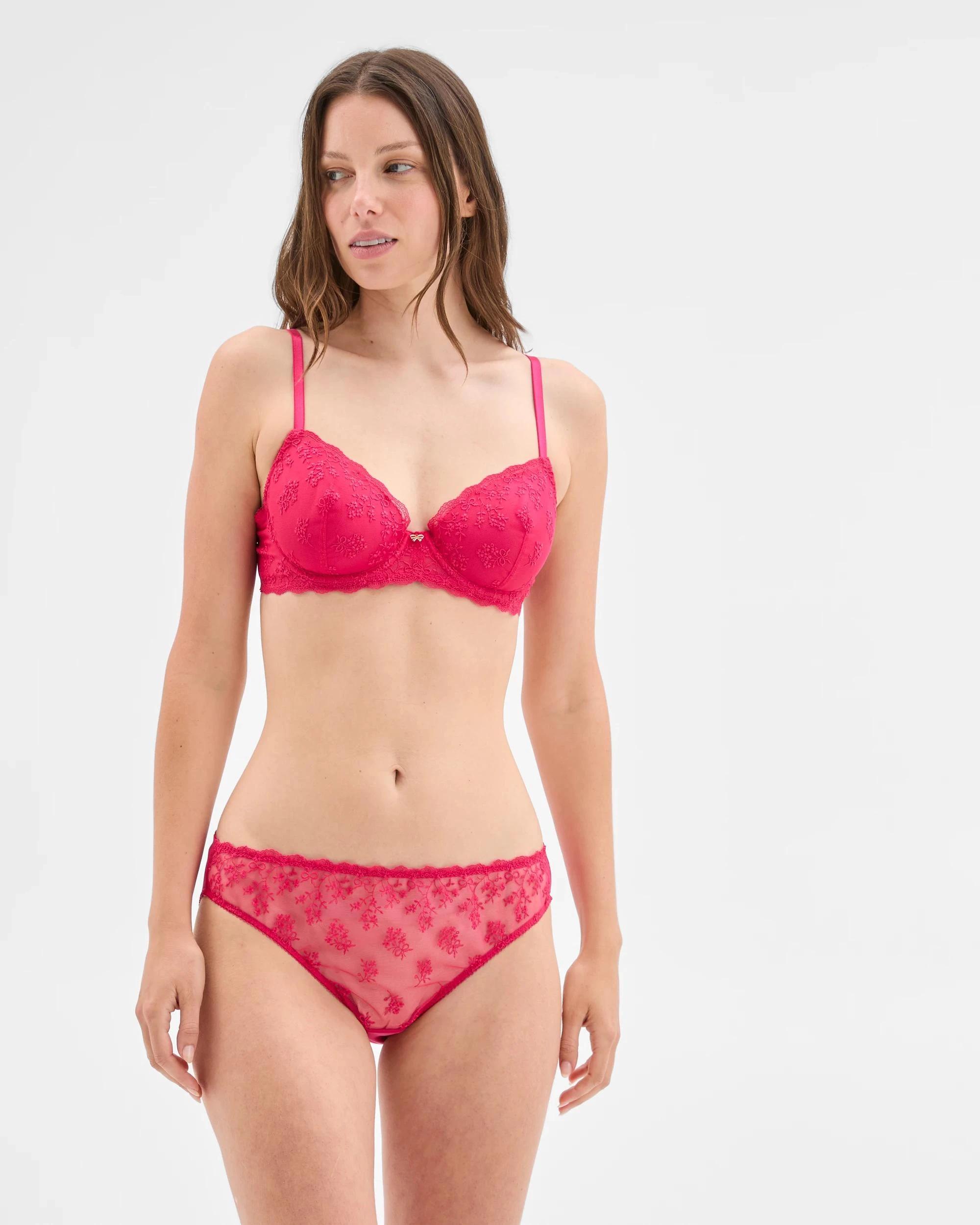 1 Target Woman Ivy Embroidered Bikini Briefs LIPSTICK PINK, 1 of 5