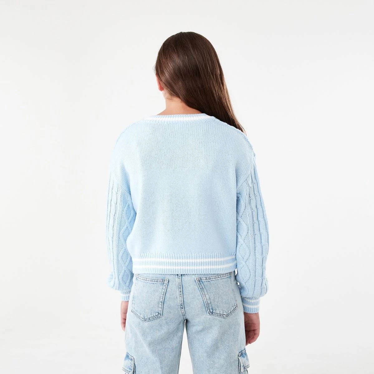 2 Cable Knit Jumper Doll Blue, 2 of 9
