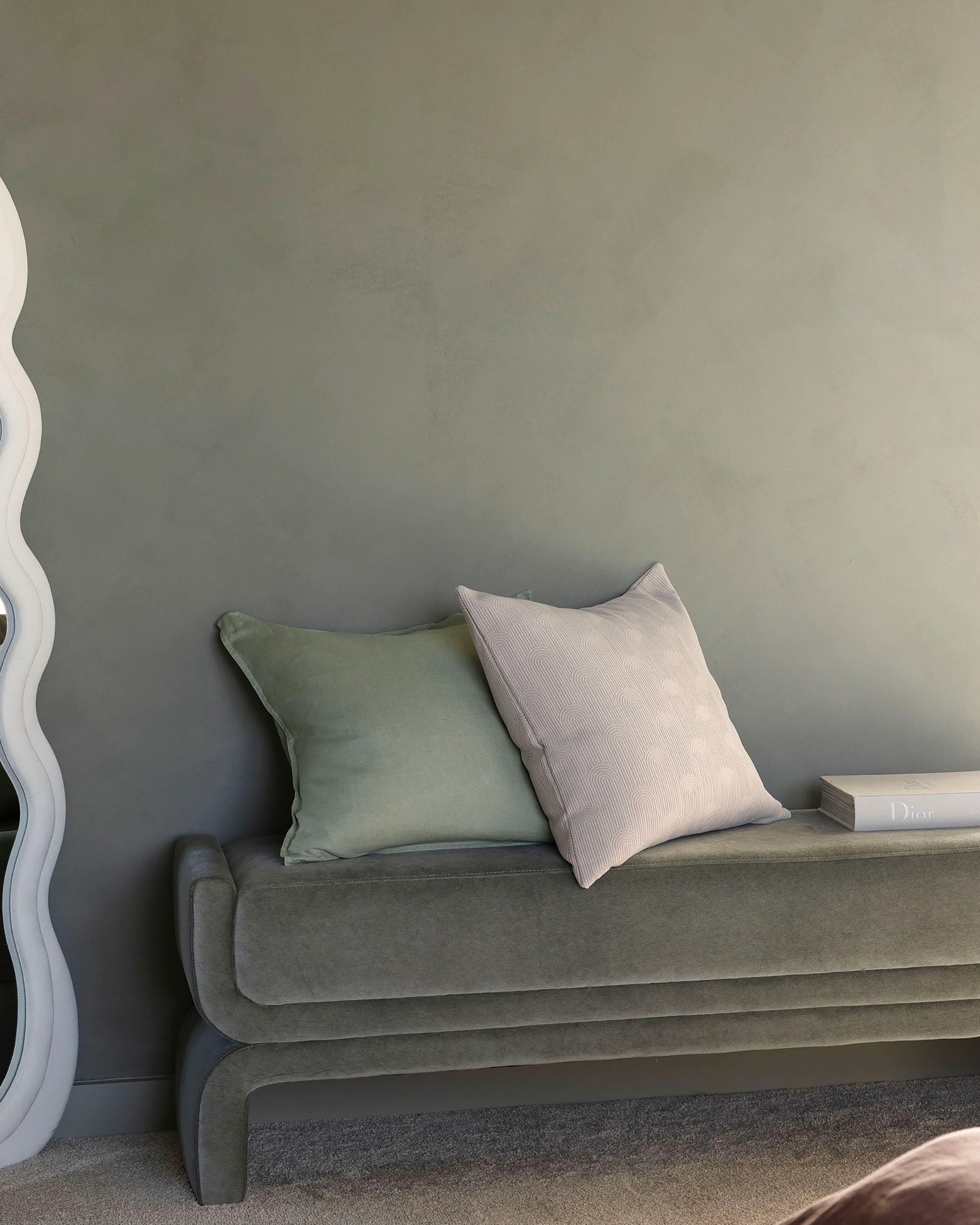 2 Bambury Eva Jacquard Arches Square Cushion Pebble - Natural, 2 of 3