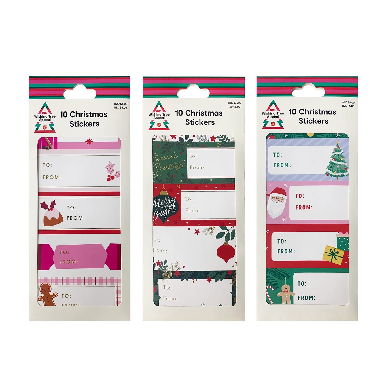 1 Wishing Tree 10 Pack Christmas Stickers - Assorted, 1 of 8