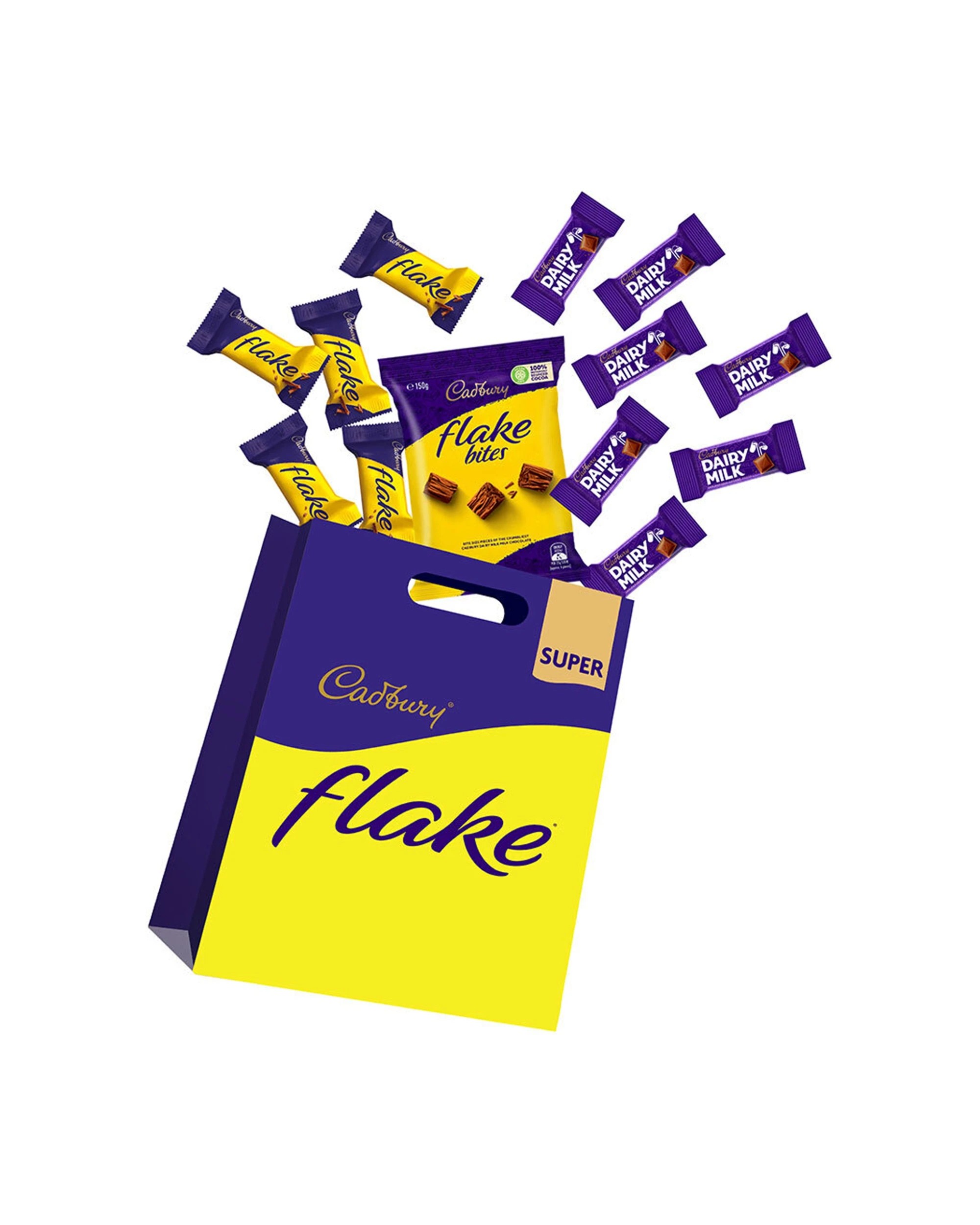 1 Cadbury Flake Dairy Milk Chocolate Jumbo Superbag Sweet Treat Showbag - Multi, 1 of 1