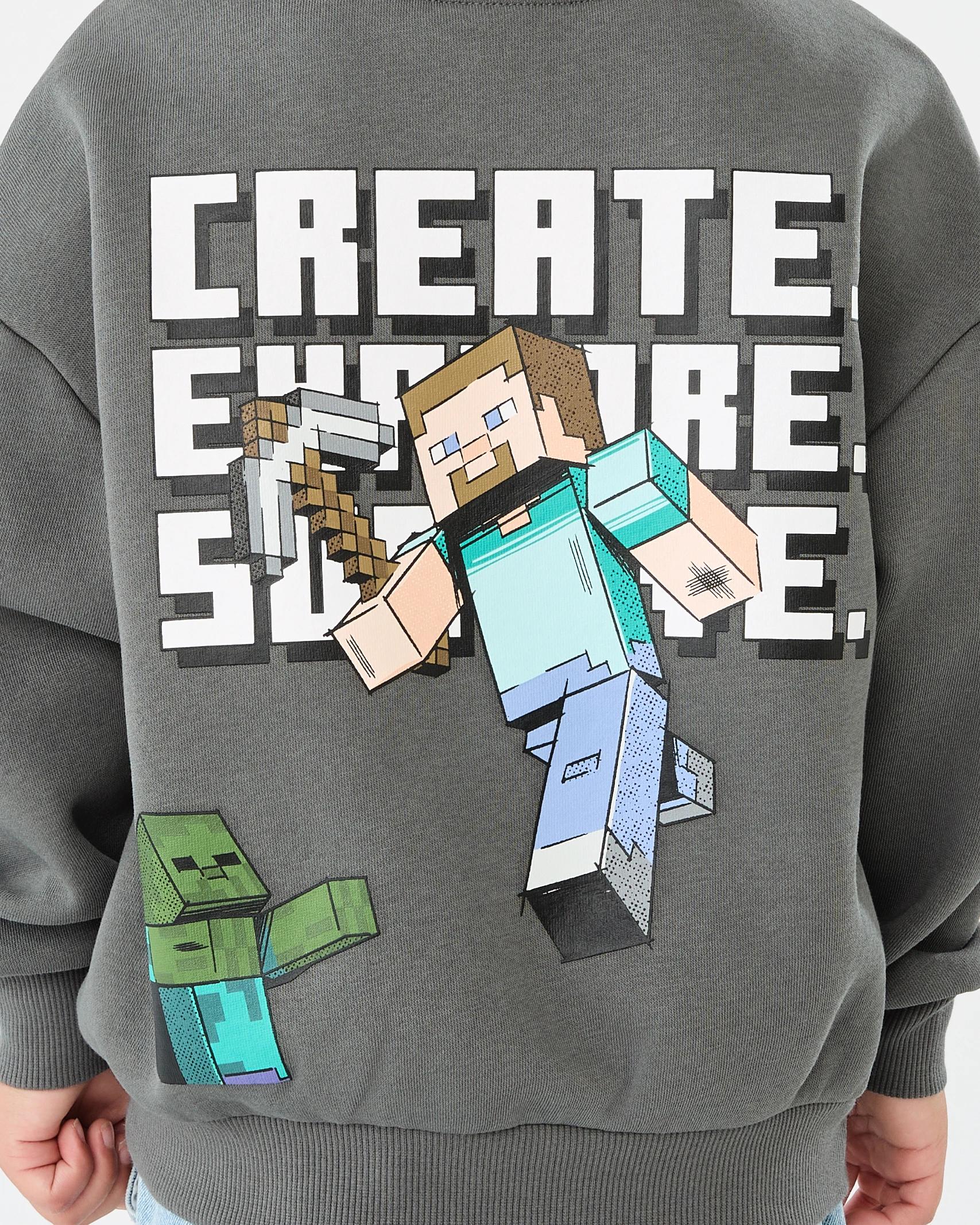 7 Minecraft License Oversized Crew Neck Sweatshirt Minecraft, 7 of 9