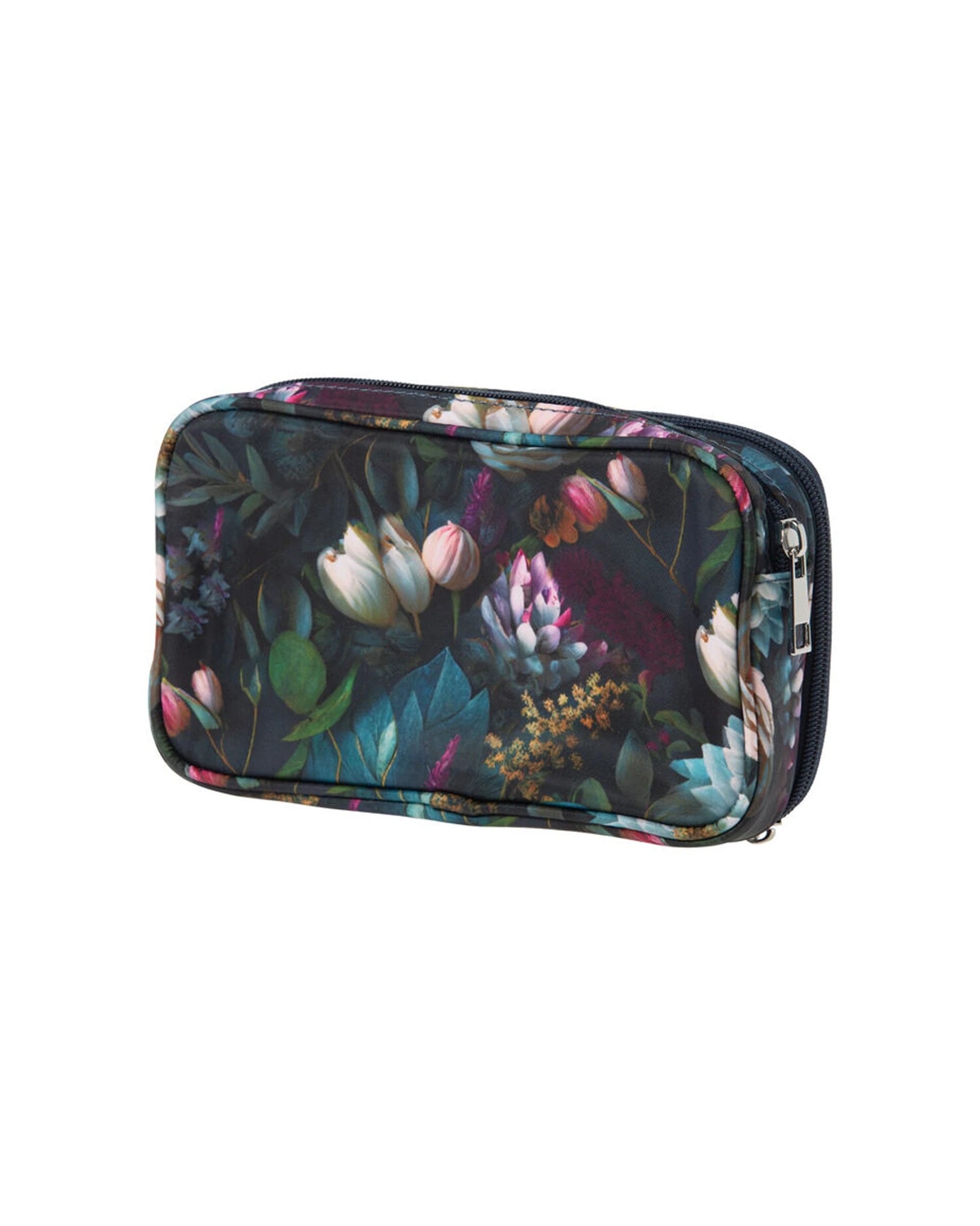 1 Bramble Bay Vintage Floriade Forbidden Amber Makeup Cosmetic Bag 29cm - Black, 1 of 1