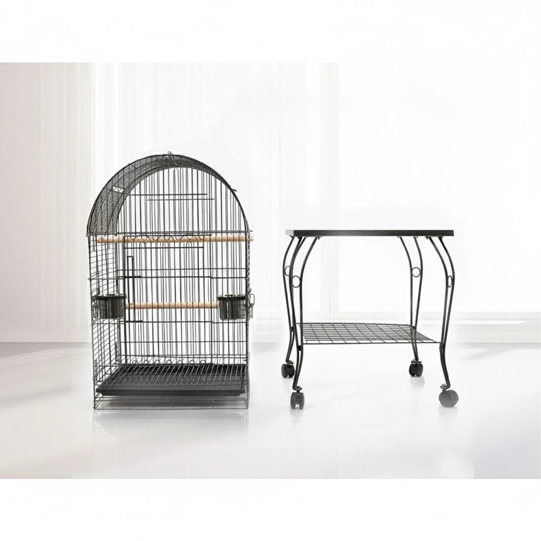 6 i.Pet Bird Cage 150cm Large Aviary - Black, 6 of 9