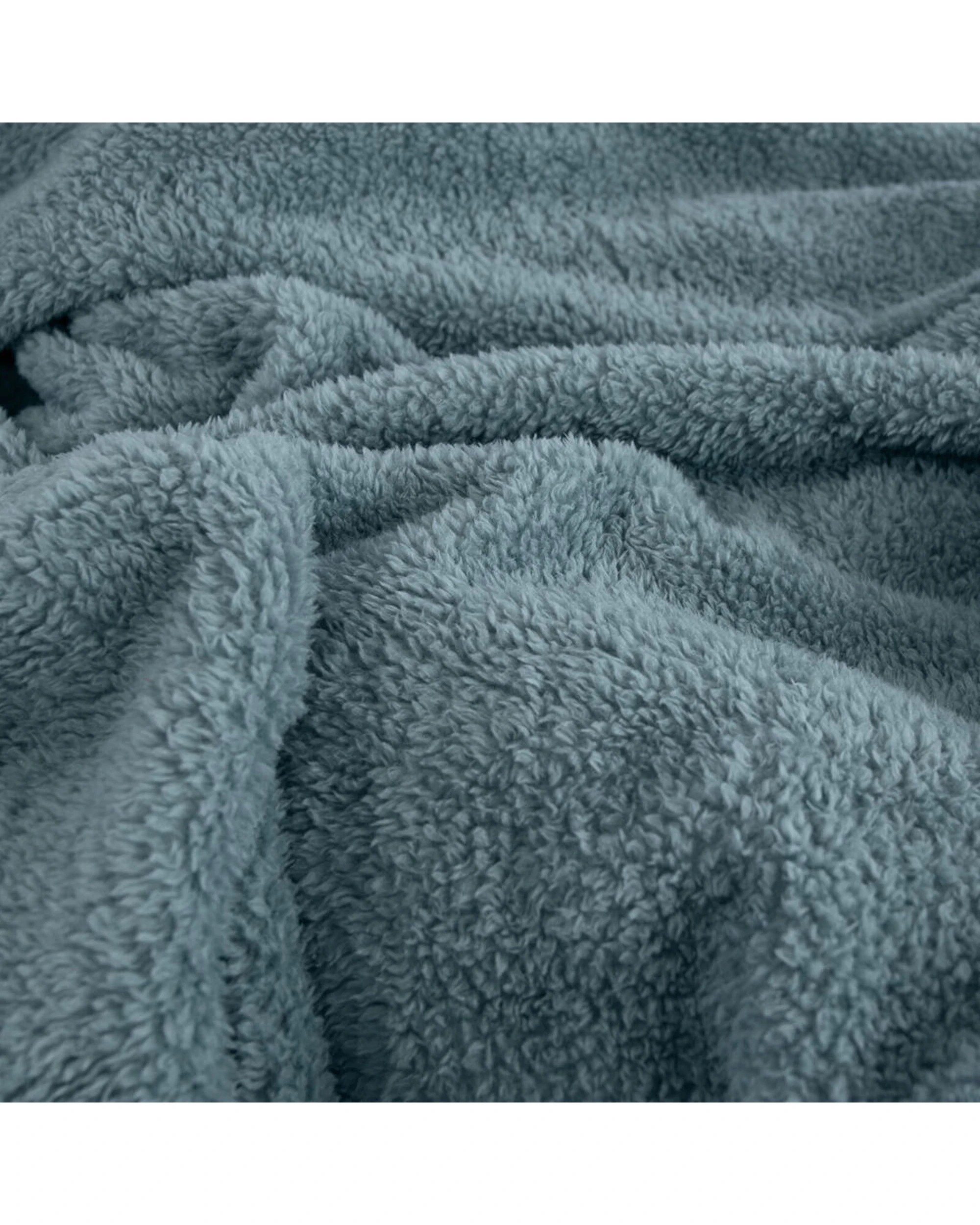 2 Ardor Boudoir Polyester Teddy Fleece Blanket Throw 245x240cm Mist - Green, 2 of 3
