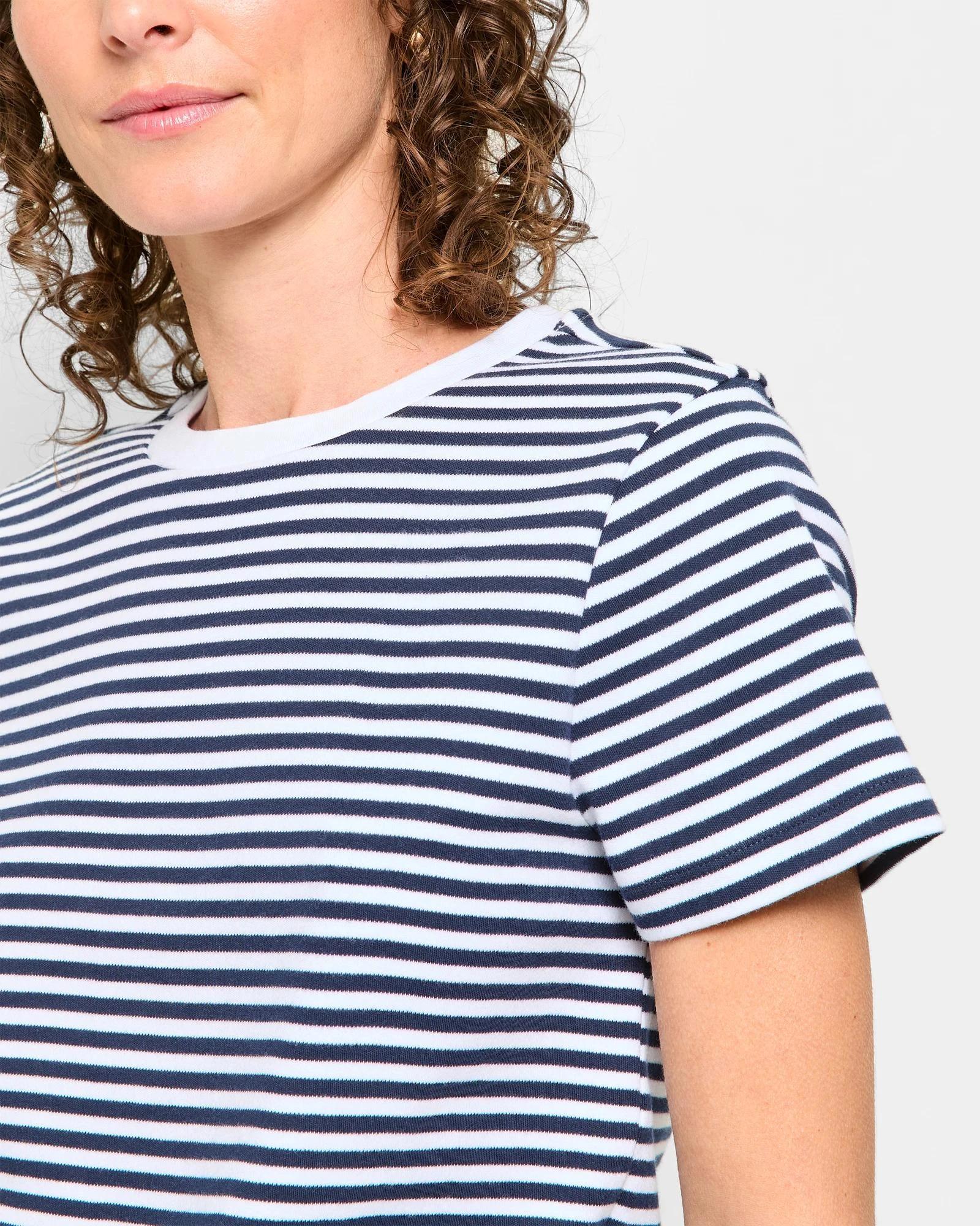 5 Target Australian Cotton Interlock Neat T-Shirt NAVY / WHITE STRIPE, 5 of 5