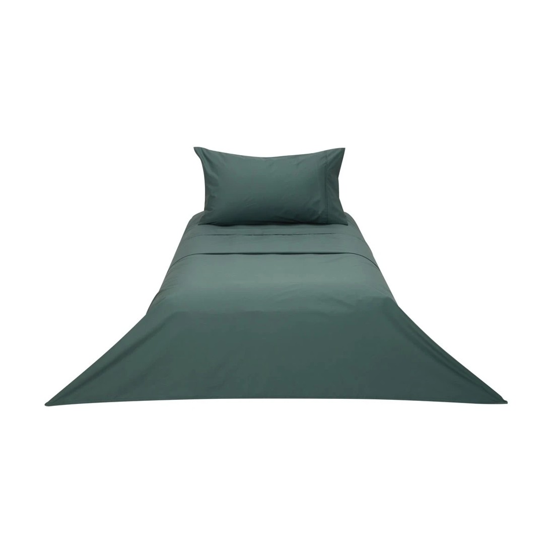 6 250 Thread Count Cotton Rich Sheet Set - Single Bed, Teal, 6 of 7
