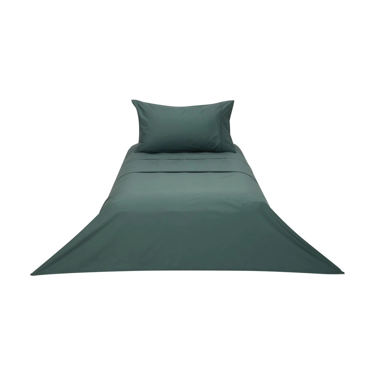 6 250 Thread Count Cotton Rich Sheet Set - Single Bed, Teal, 6 of 7