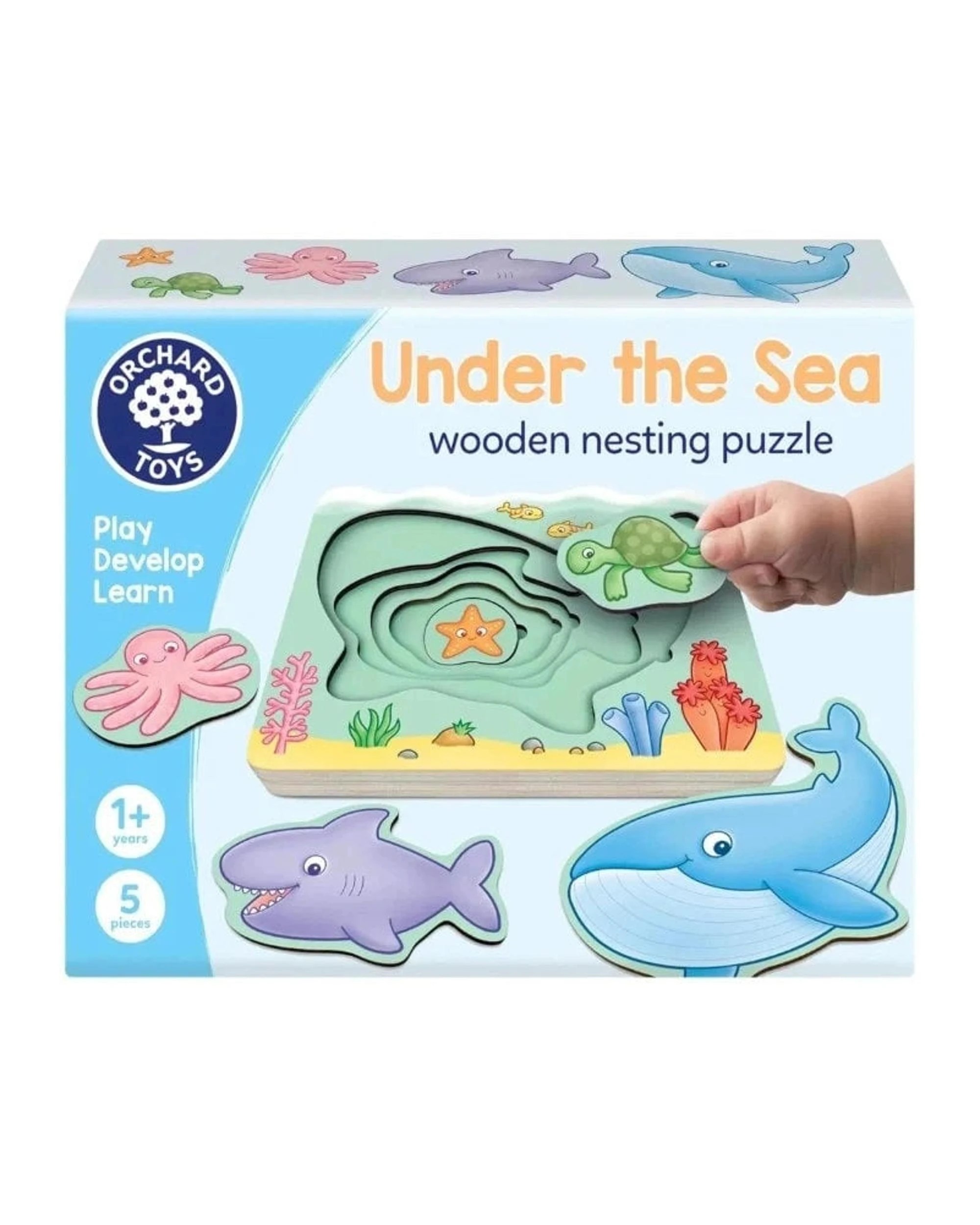 1 Orchard Toys Under the Sea Wooden Nesting Puzzle, 1 of 3