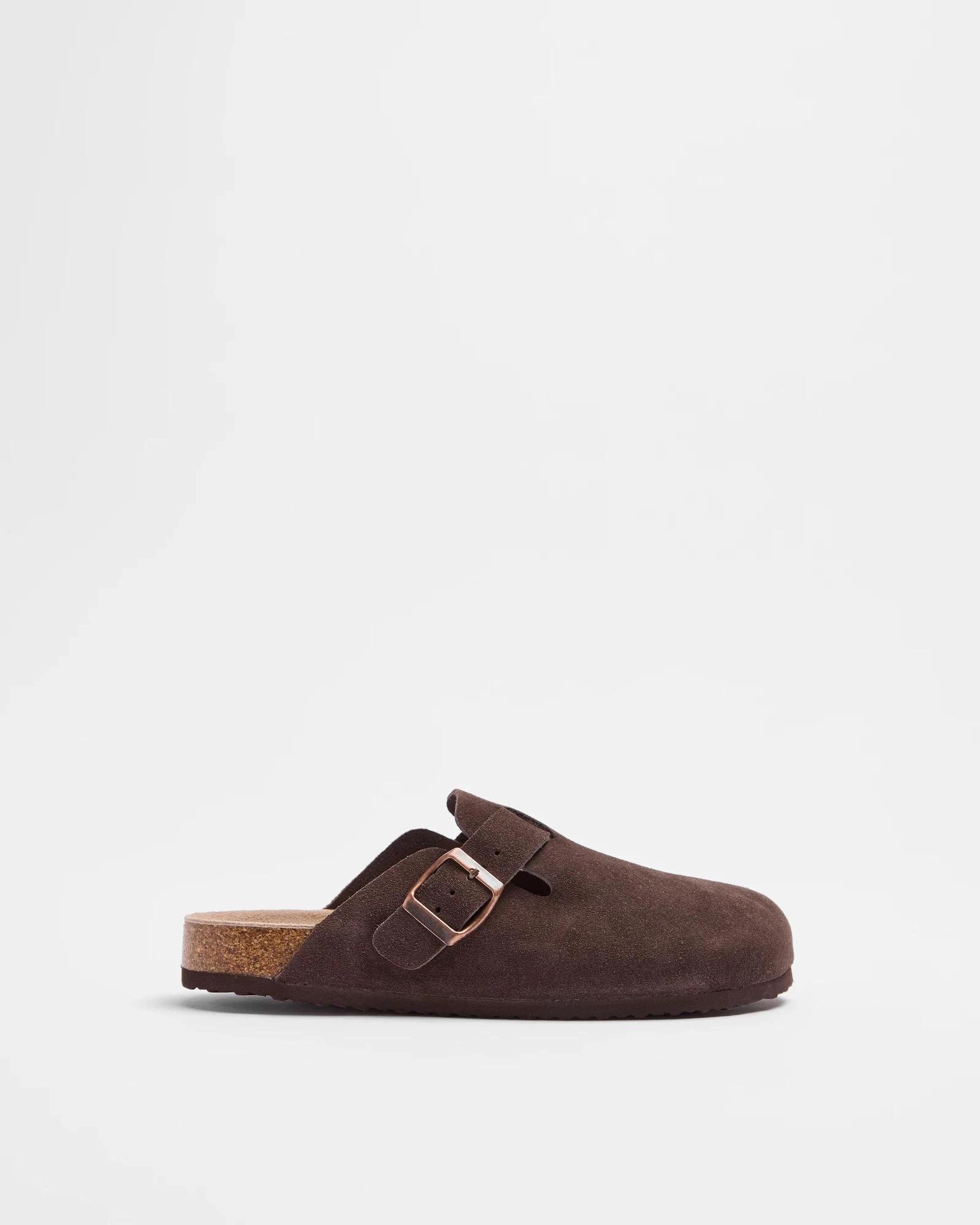 1 Target Youth Boys Youth Leather Moulded Cork Clog BROWN SUEDE, 1 of 2