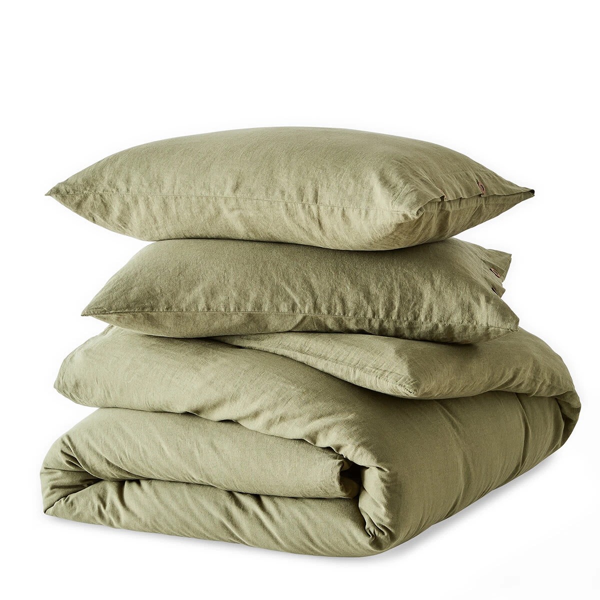 5 Kayden Linen Cotton Quilt Cover Set - Double Bed, Forest, 5 of 7
