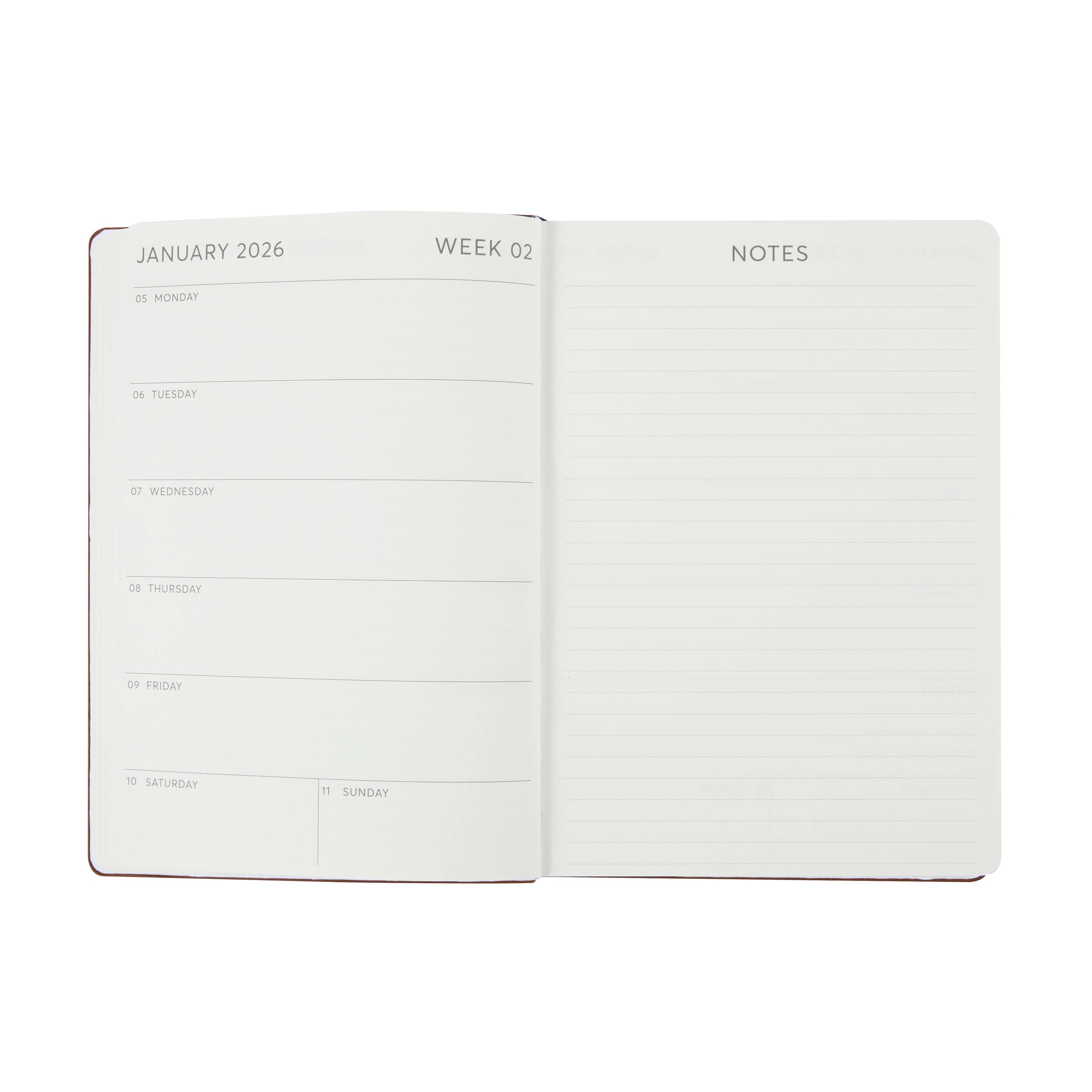 3 2026 Weekly Diary - Tan, 3 of 8