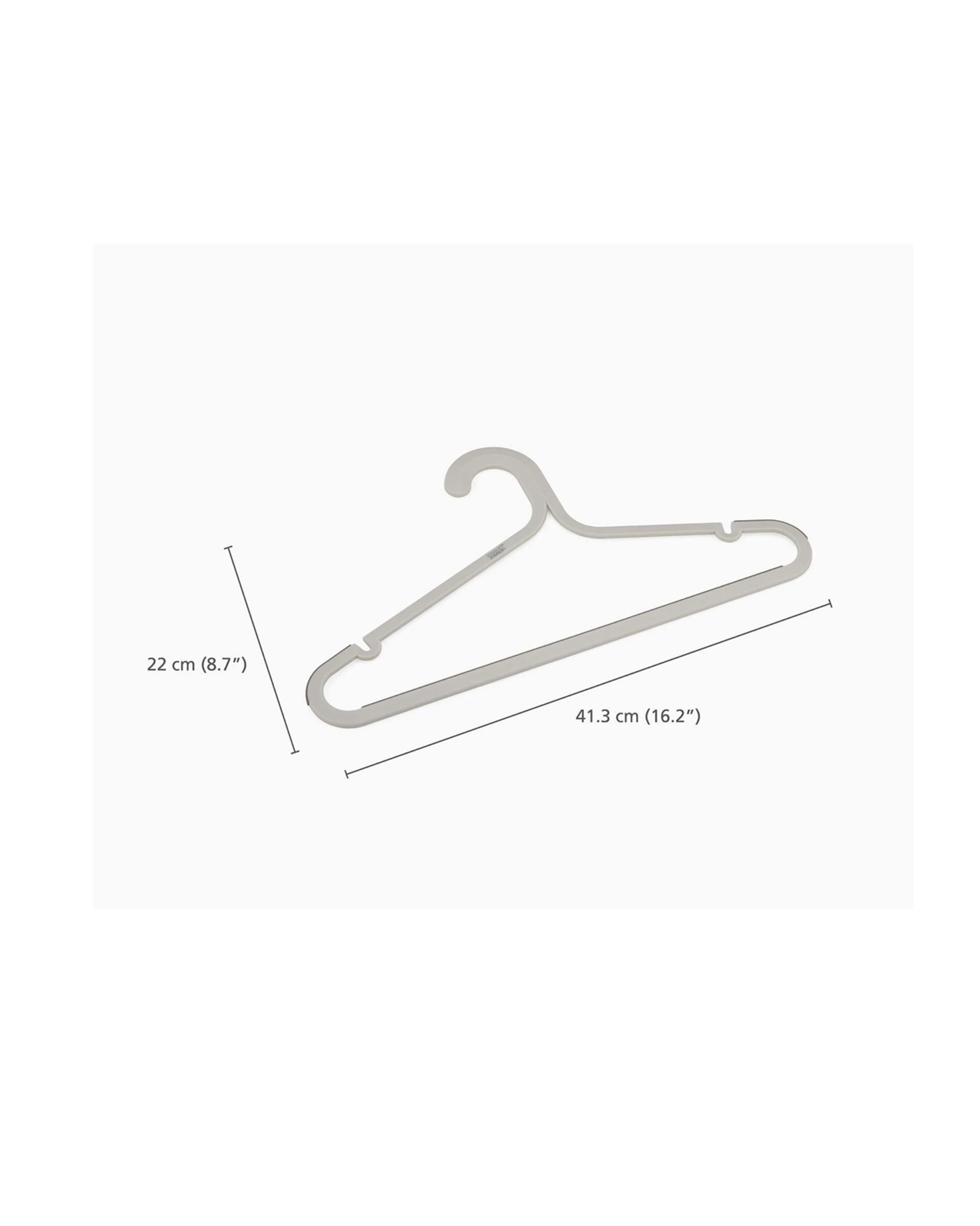 7 Joseph Joseph Orderly Anti-Tangle Clothes Hanger Set 5pc 41cm Non-Slip Grip Ecru - White, 7 of 7
