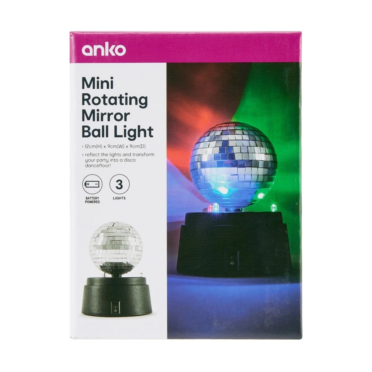 9 Mini Rotating Mirror Ball Light, 9 of 9