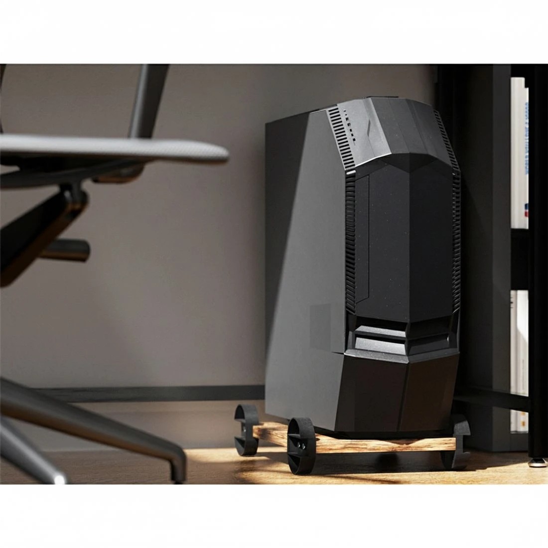 6 Artiss Computer Desk L-Shape CPU Stand  147CM - Brown, 6 of 6