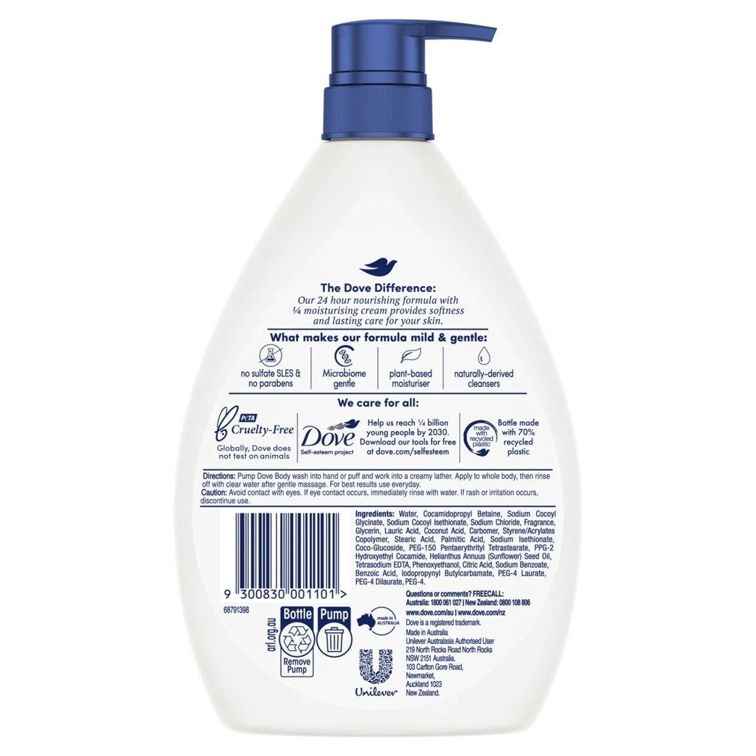 2 Dove Triple Moisturising Bodywash 1L, 2 of 10