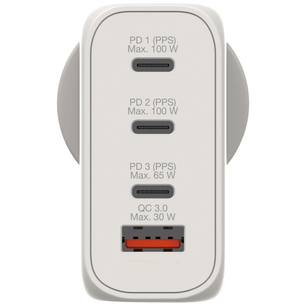 4 Verbatim GaN Wall Charger 3 x USB-C 1 x USB-A 100W White, 4 of 6