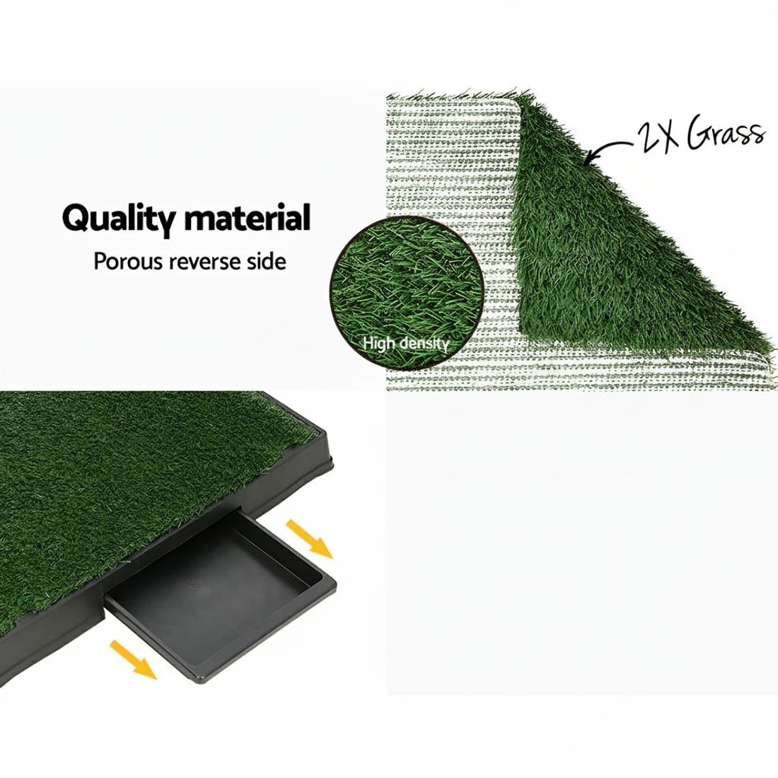 5 i.Pet Pet Training Pad Dog Potty Toilet Large Portable With Tray Grass 2 - Green, 5 of 5