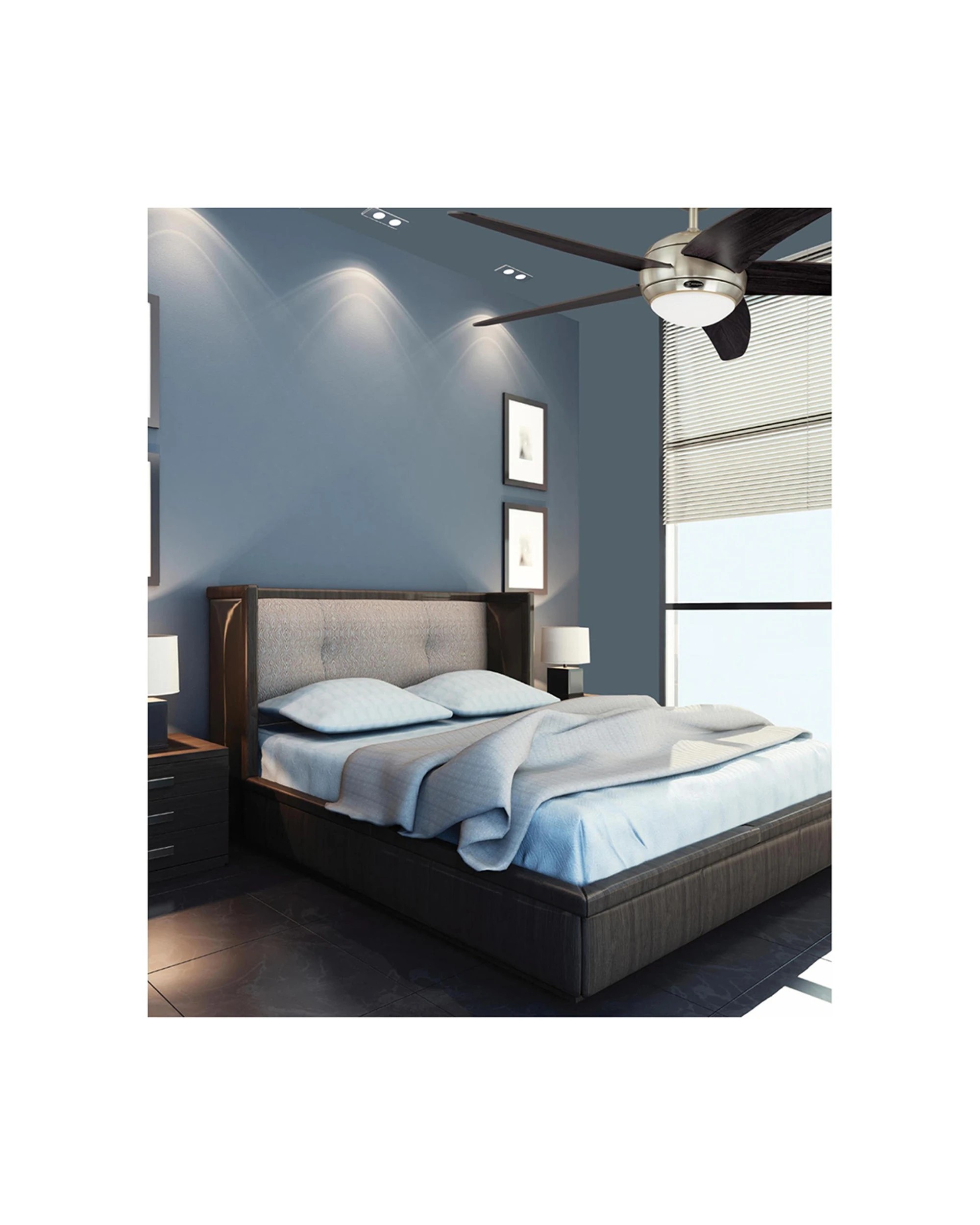 3 Westinghouse 132cm Brendan Ceiling Fan Reverse Airflow 17W LED - Silver, 3 of 6