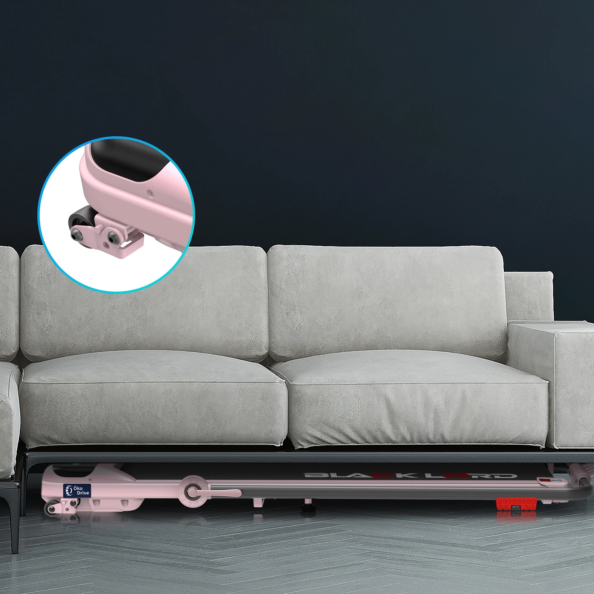 8 Black Lord Treadmill Electric Walking Pad Home Office Incline Foldable - Pink, 8 of 9