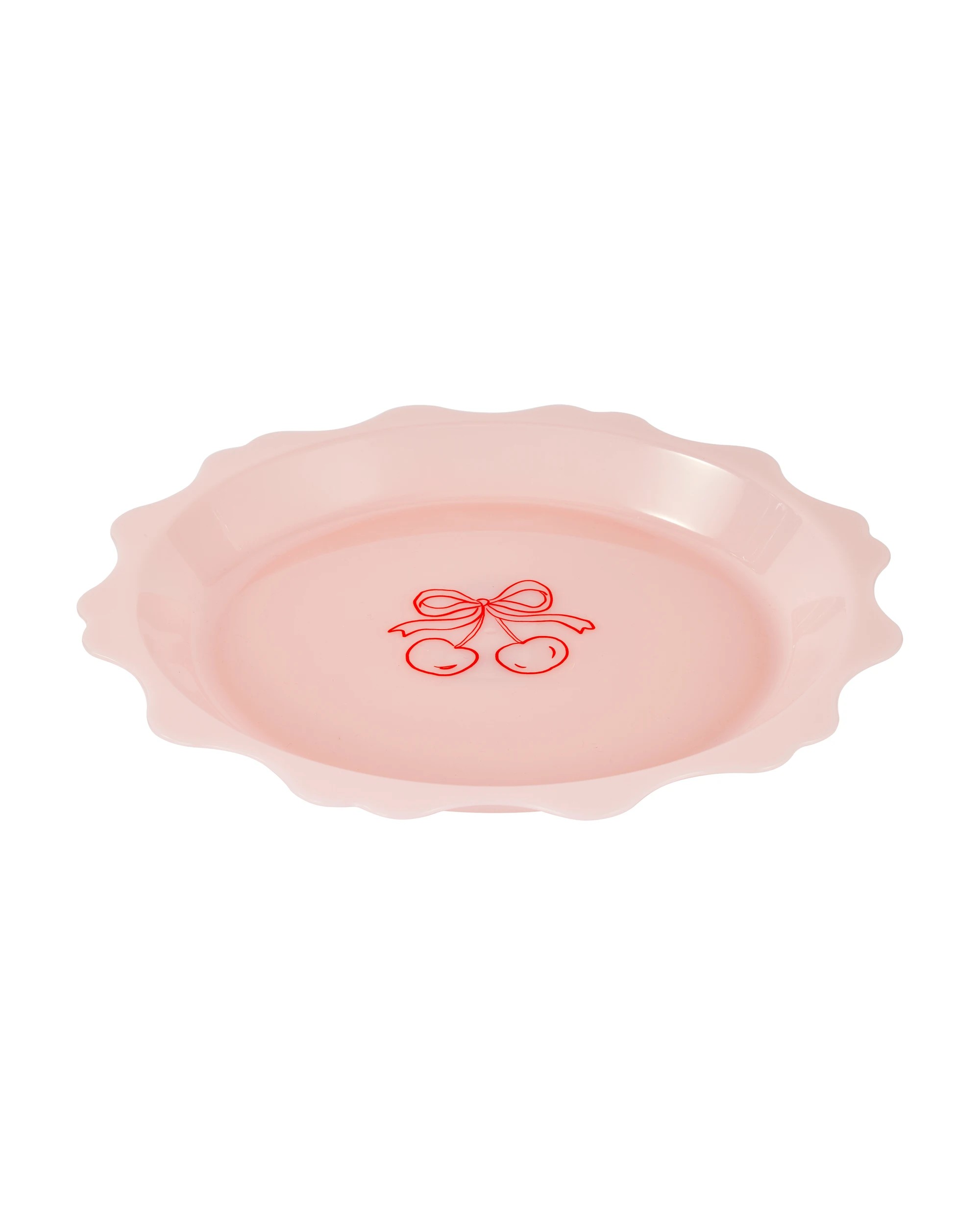 1 Pink Bow Round Platter, 1 of 4