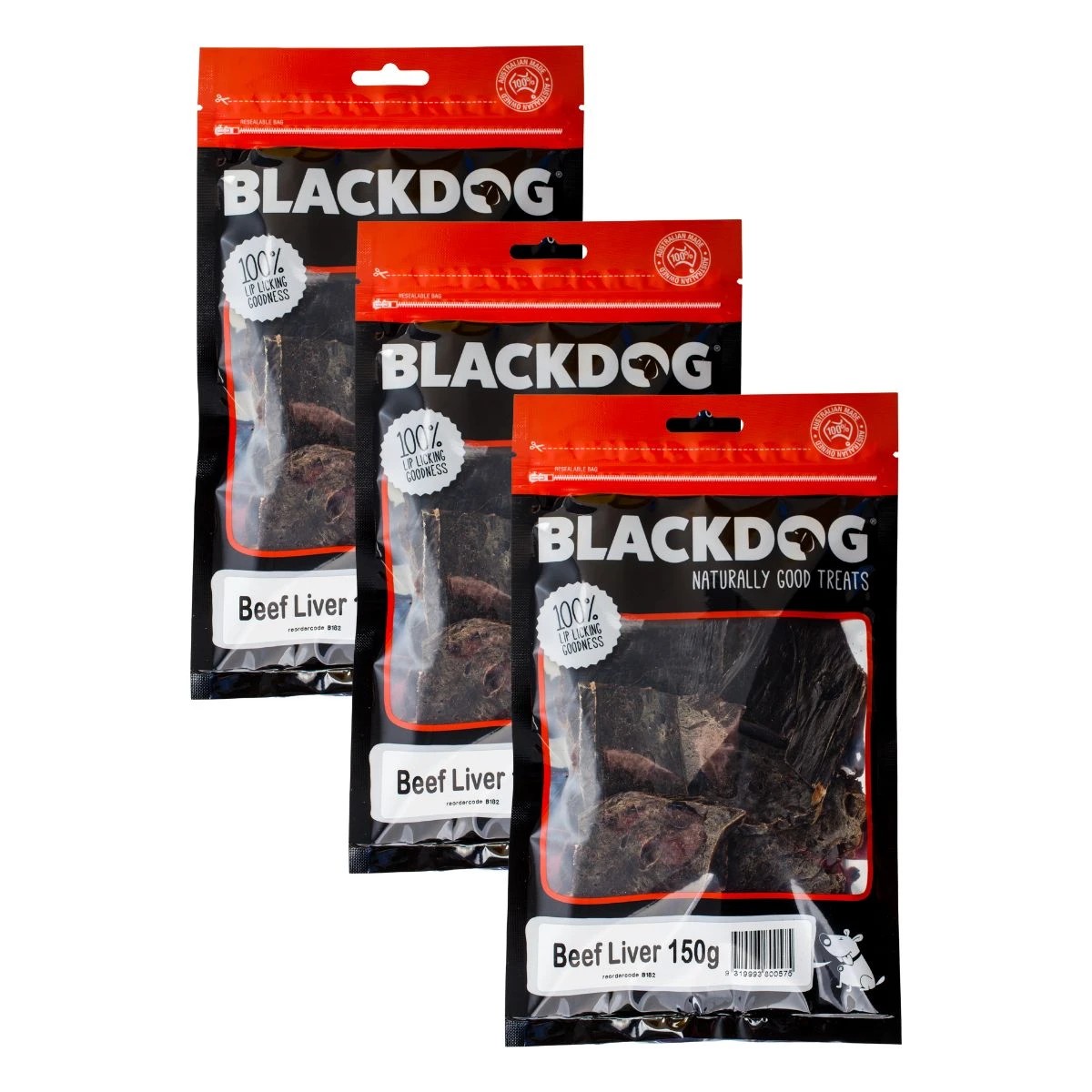 1 Blackdog Beef Liver - 150gx3, 1 of 1